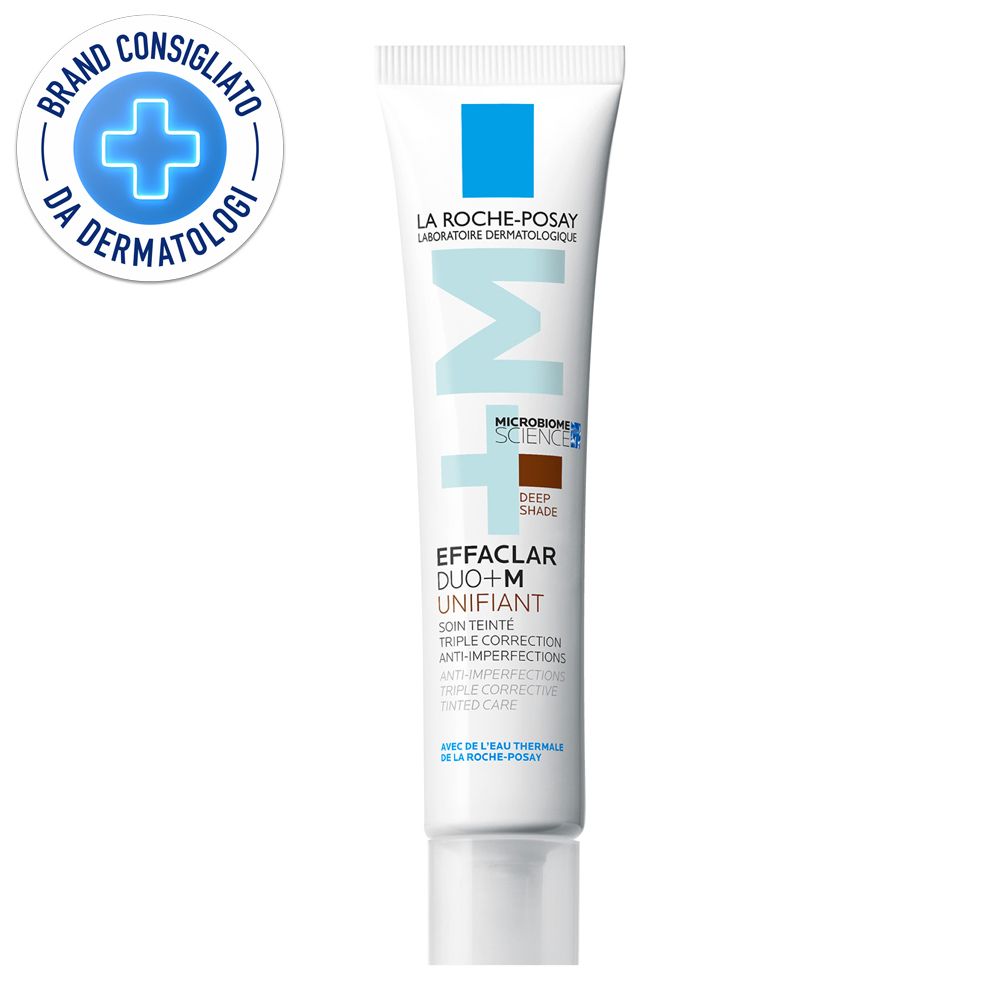 La Roche-Posay Effaclar Duo+M Unifiant Deep trattamento correttivo uniformante e purificante con nuovo attivo phylobioma e niacinamide per pelle mista, grassa o a tendenza acneica 40ml