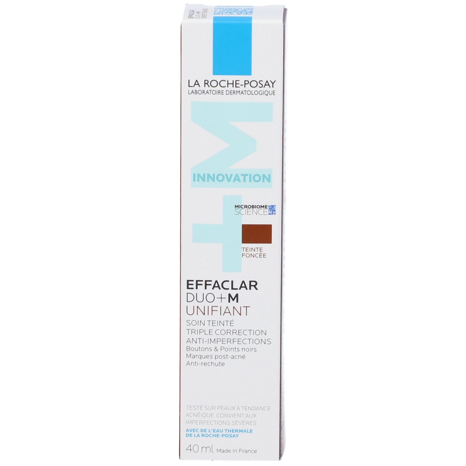 La Roche-Posay Effaclar Duo+M Unifiant Deep trattamento correttivo uniformante e purificante con nuovo attivo phylobioma e niacinamide per pelle mista, grassa o a tendenza acneica 40ml