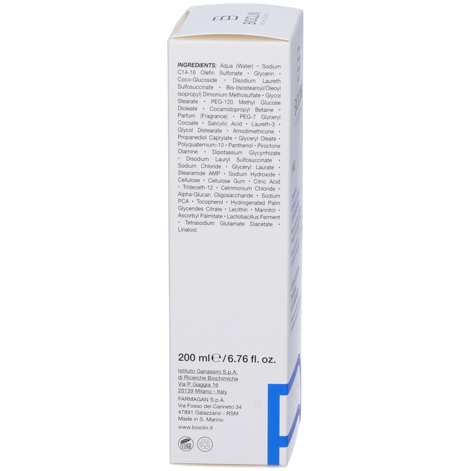 Ganassini Bioclin Pro Shampoo Dermatologico Forfora Secca
