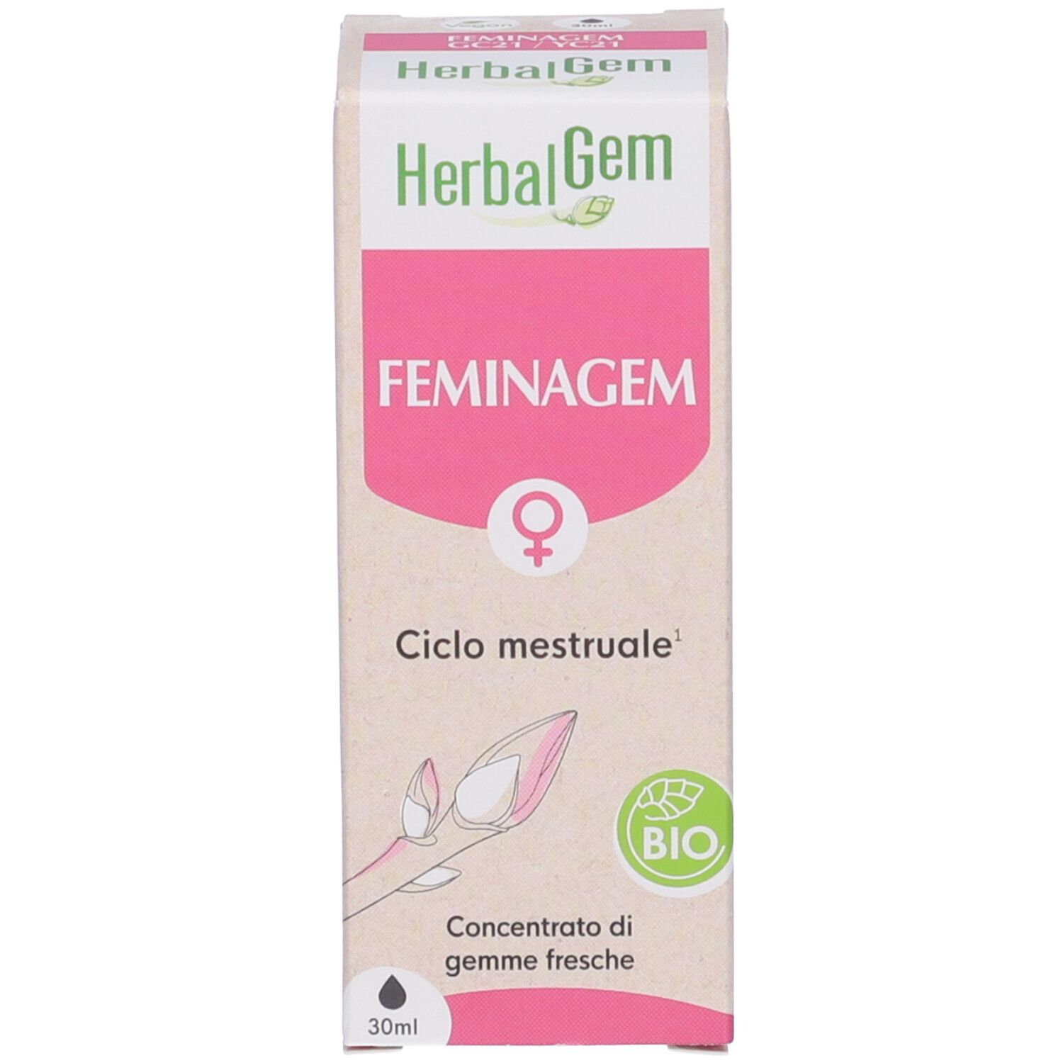 Herbalgem Feminagem Ciclo Mestruale Concentrato di Gemme Fresche Gocce