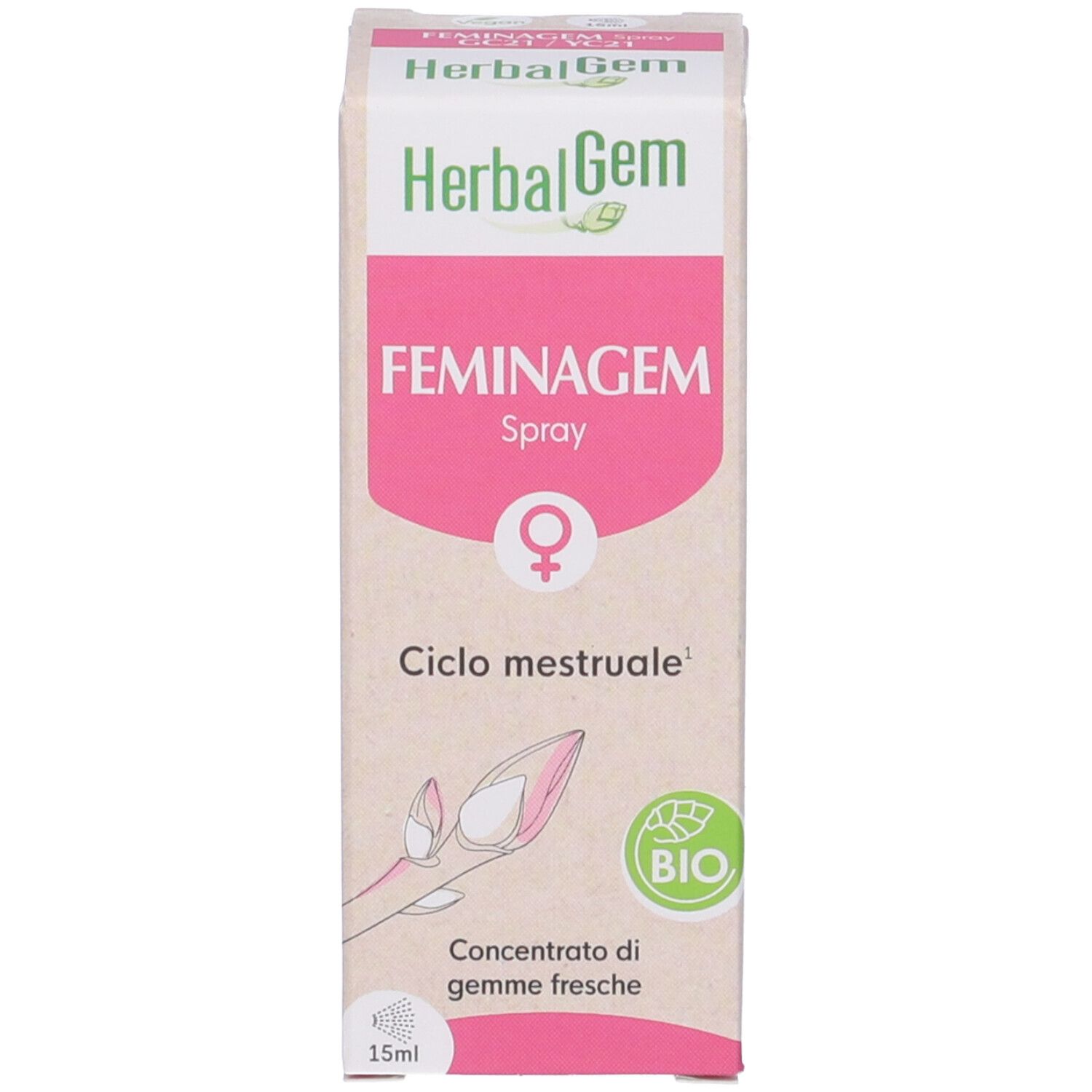 Herbalgem Feminagem Ciclo Mestruale Concentrato di Gemme Fresche Gocce