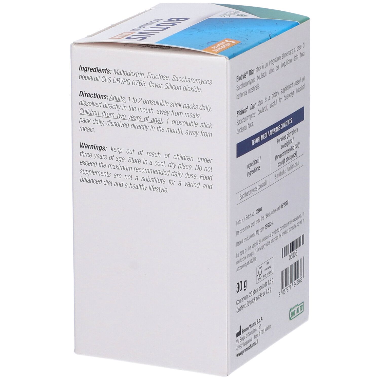 PromoPharma® Biotivis Boulardii Diar Stick Pack