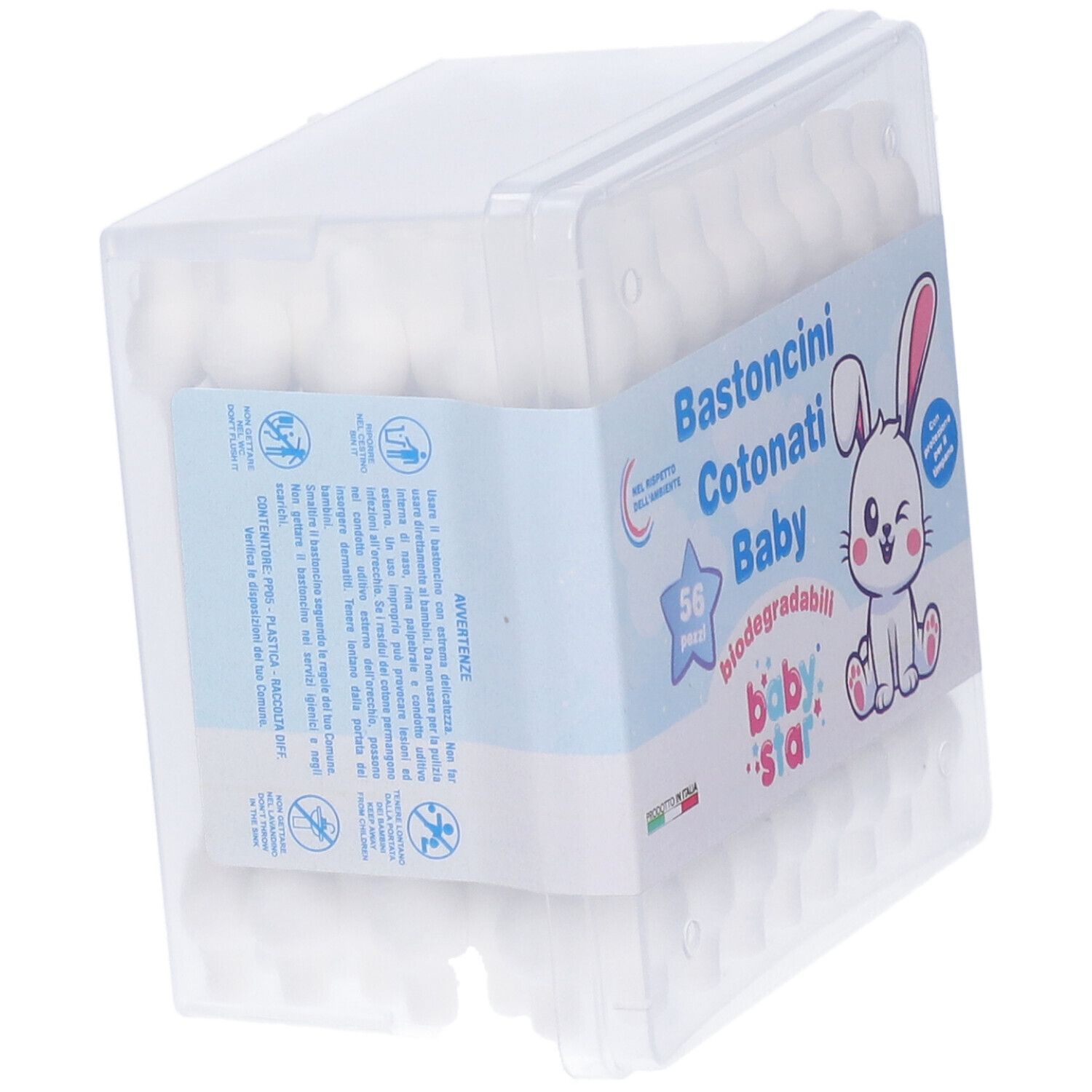 Babystar Bastoncini Cotonati 56 Pezzi