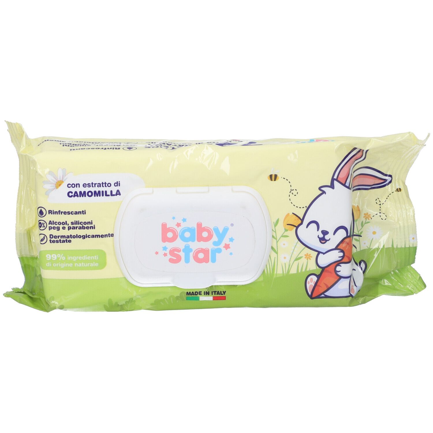 Babystar Salviettine Bebe' Camomilla 72 Pezzi