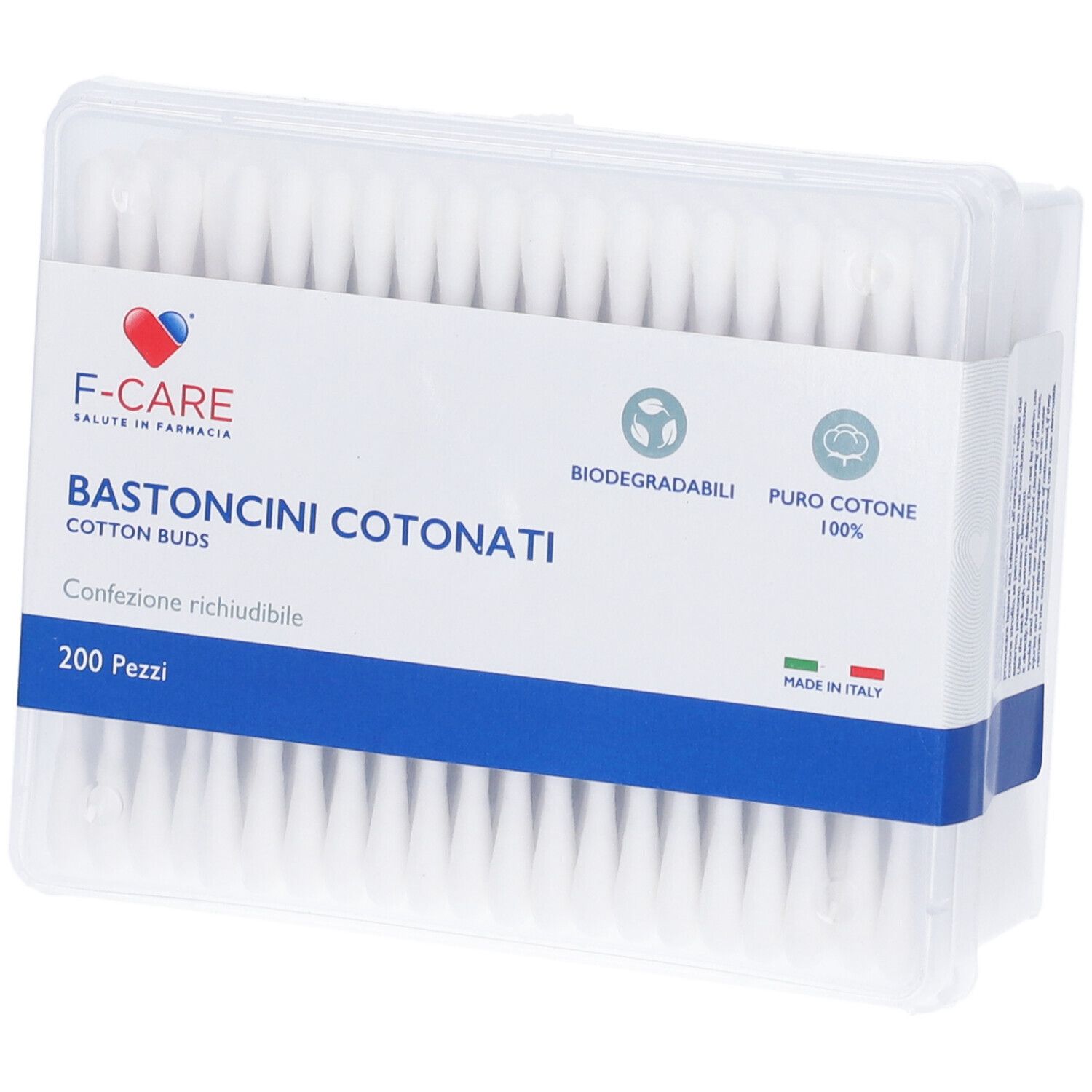F Care Bastoncini Cotonati 200 Pezzi