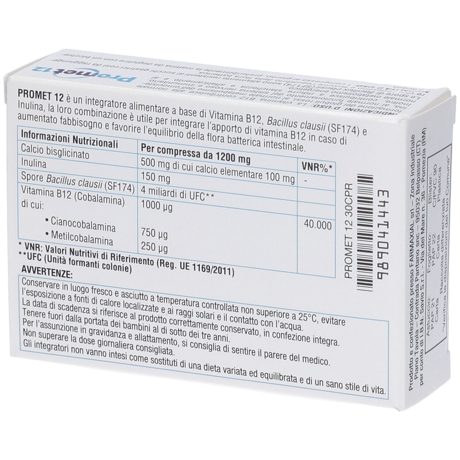Promet 12 30 Compresse