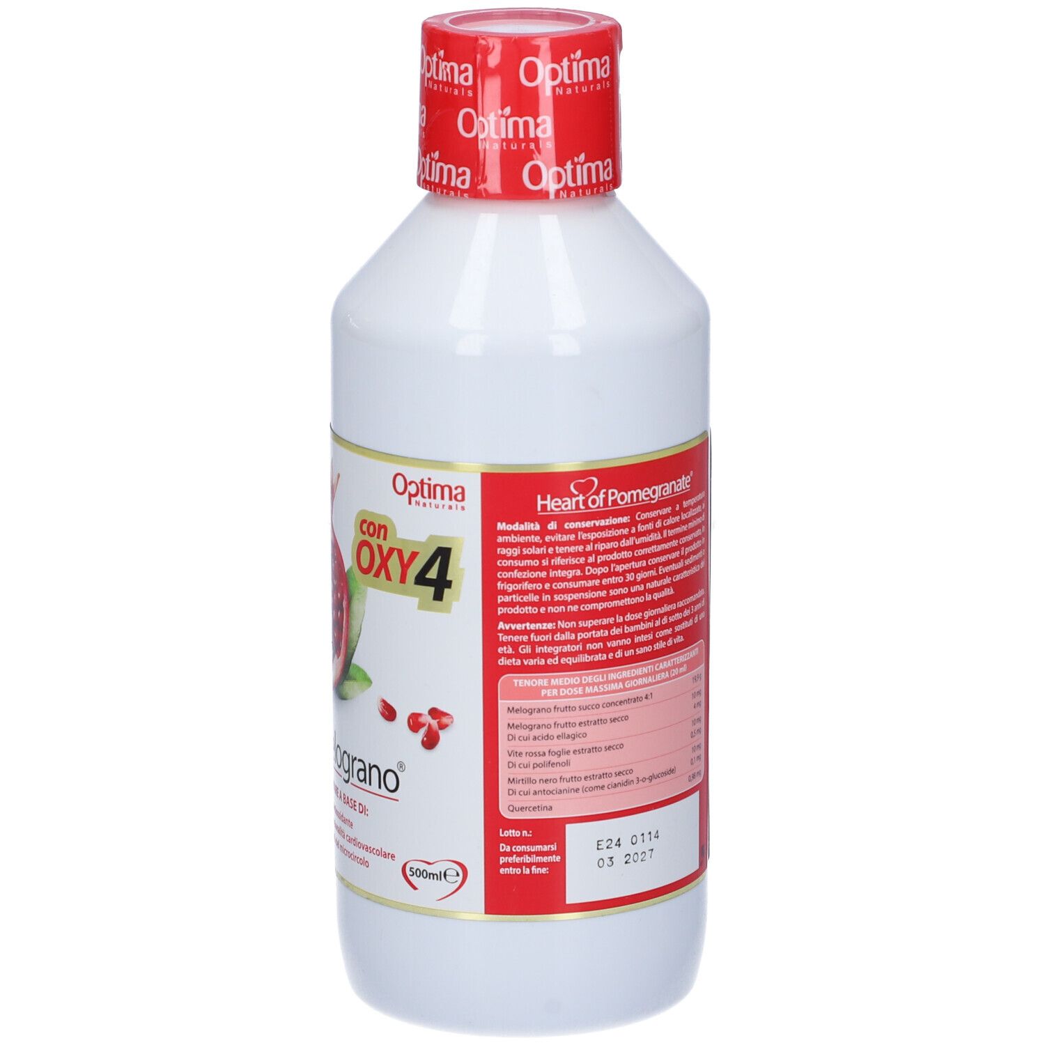 Optima Naturals Cuore di Melograno con OXY4 Soluzione Orale 500ml