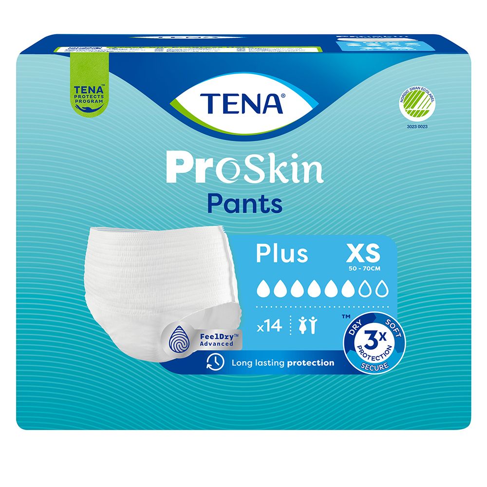 TENA Pants Plus XS, mutandine assorbenti per incontinenza