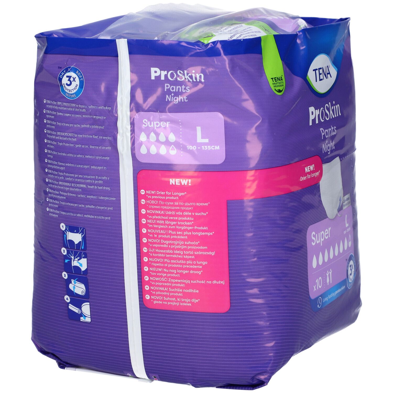 TENA ProSkin Pants Night Mutandine Assorbenti Incontinenza Misura L