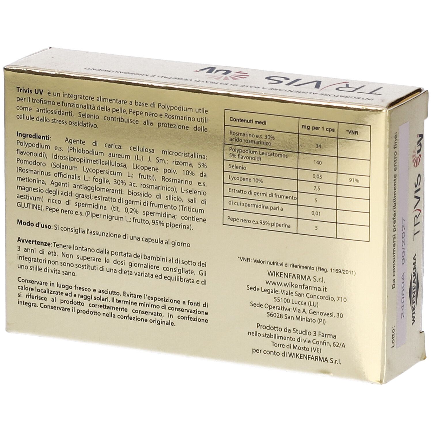 Trivis Uv 30 Capsule