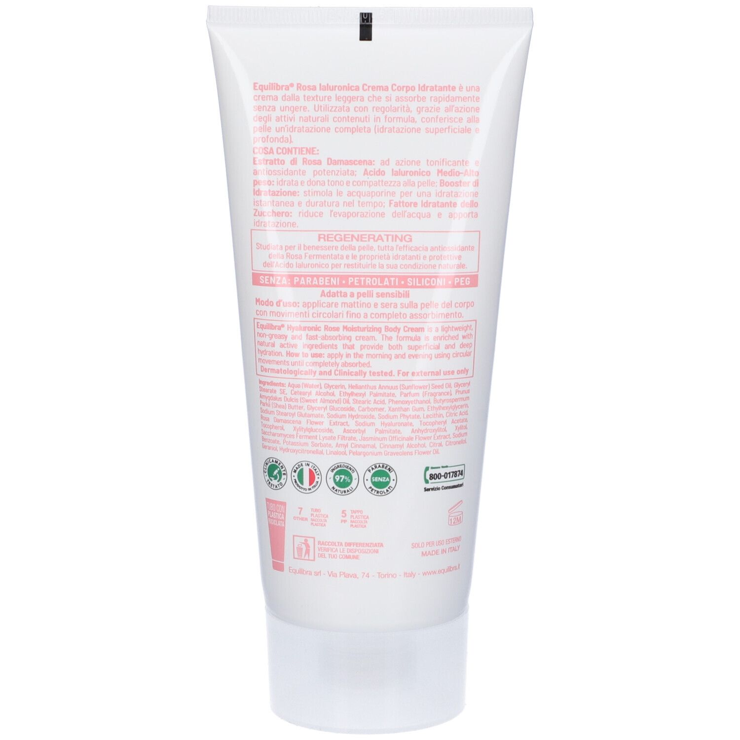 Equilibra Rosa Ialuronica Crema Corpo - risparmia il 10% con il codice: EQUILIBRA10