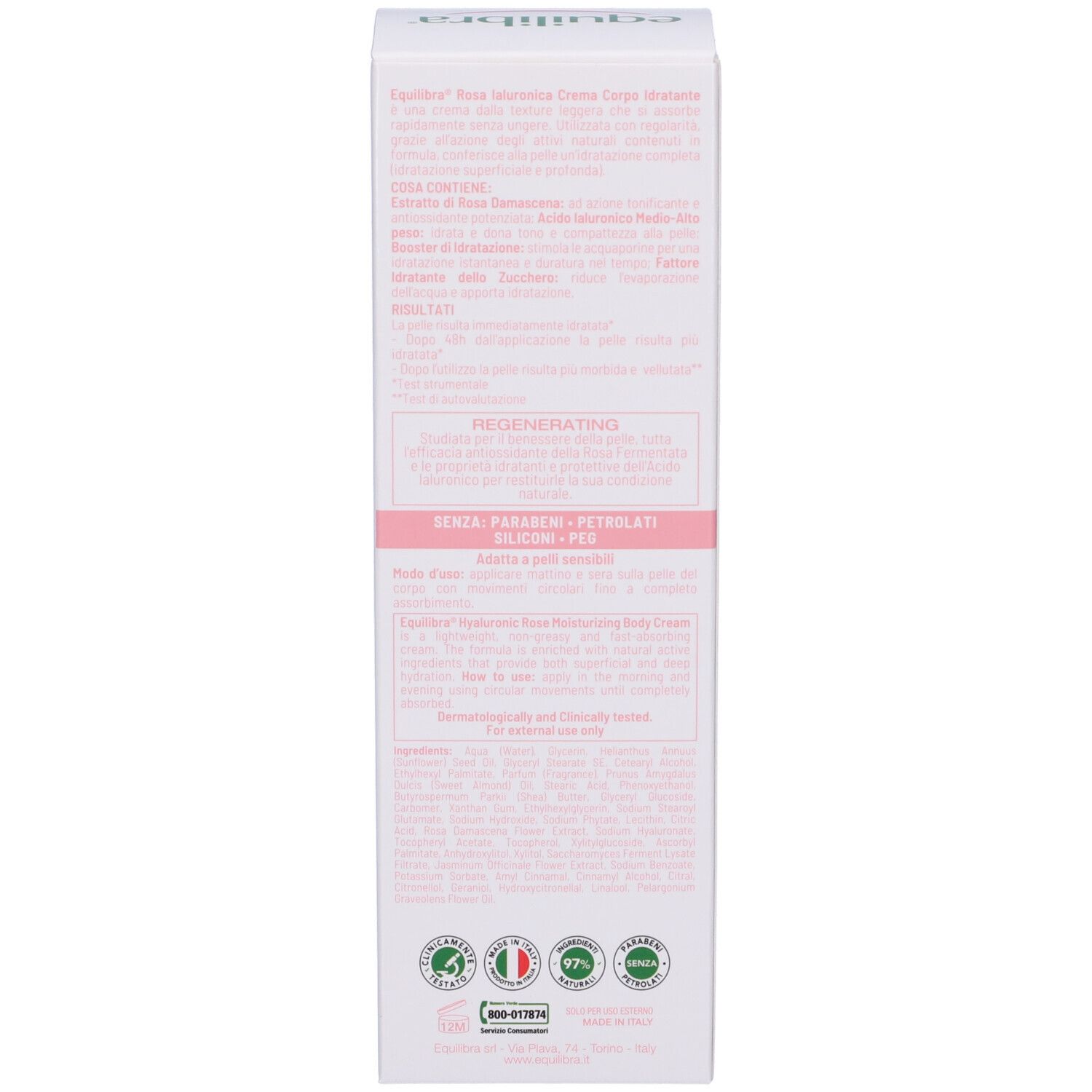 Equilibra Rosa Ialuronica Crema Corpo - risparmia il 10% con il codice: EQUILIBRA10