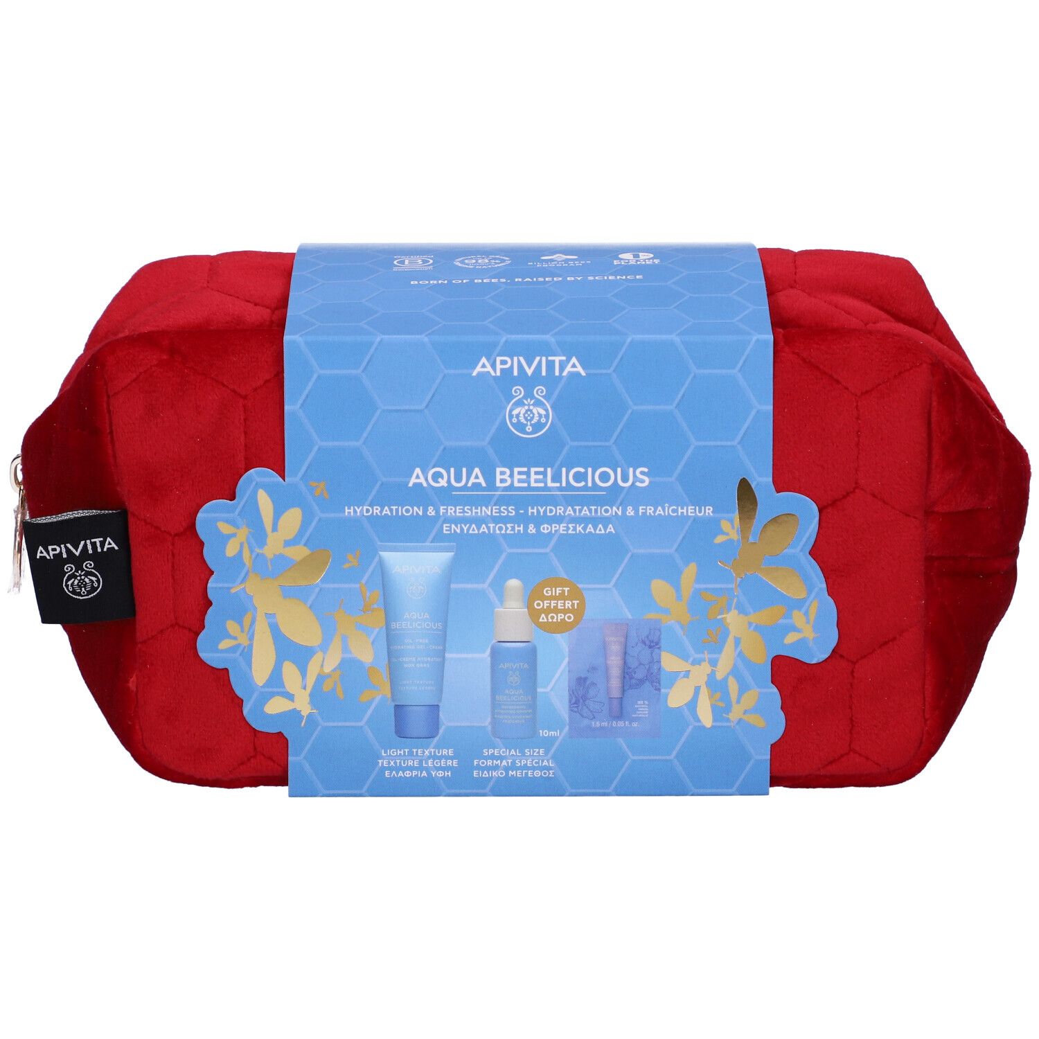 Apivita Promo Xmas Aqua Beelicious Gel Crema Idratante + Mini Serum + Gel Contorno Occhi