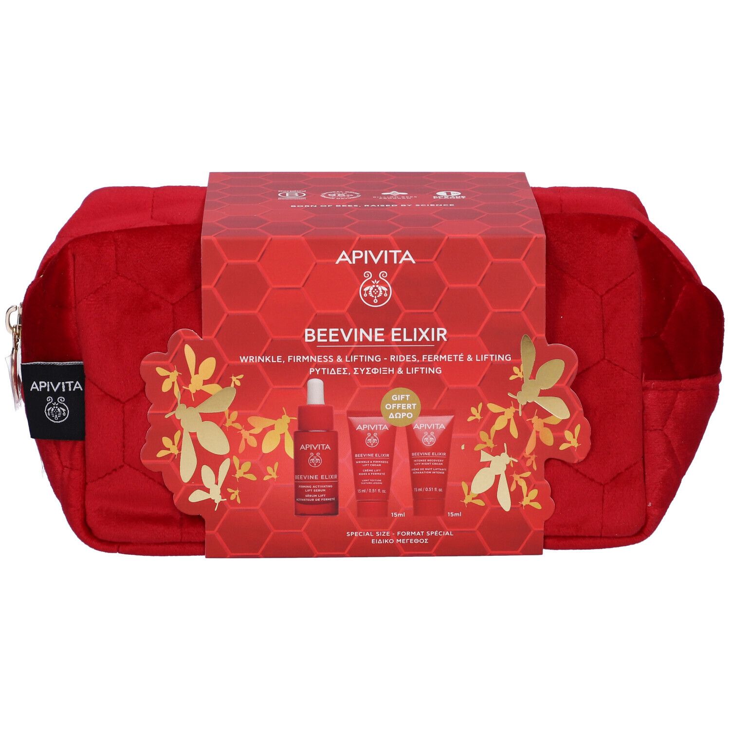 Apivita Promo Xmas Beevine Elixir Crema Anti-Rughe Leggera + Crema Notte + Siero Anti-Rughe