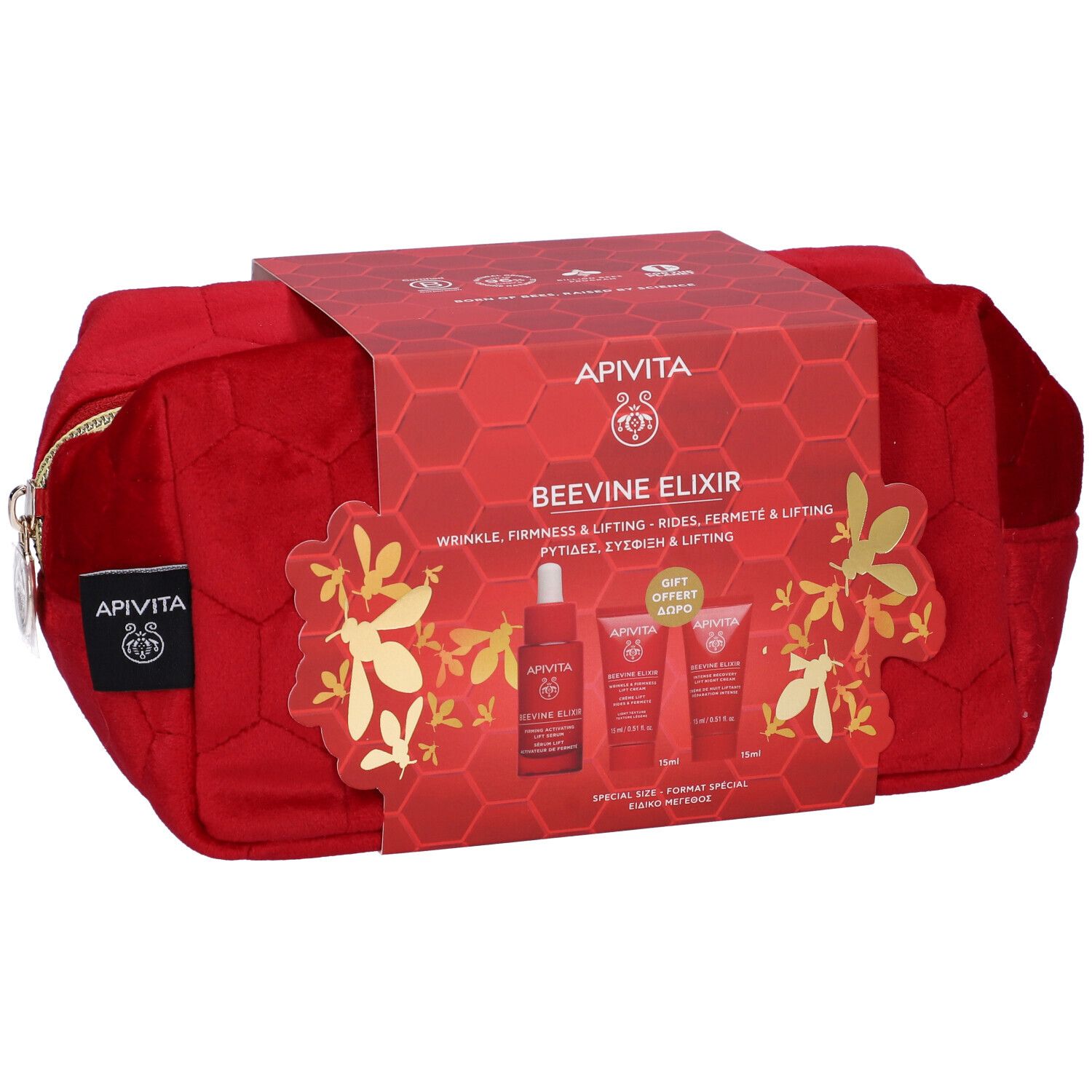 Apivita Promo Xmas Beevine Elixir Crema Anti-Rughe Leggera + Crema Notte + Siero Anti-Rughe