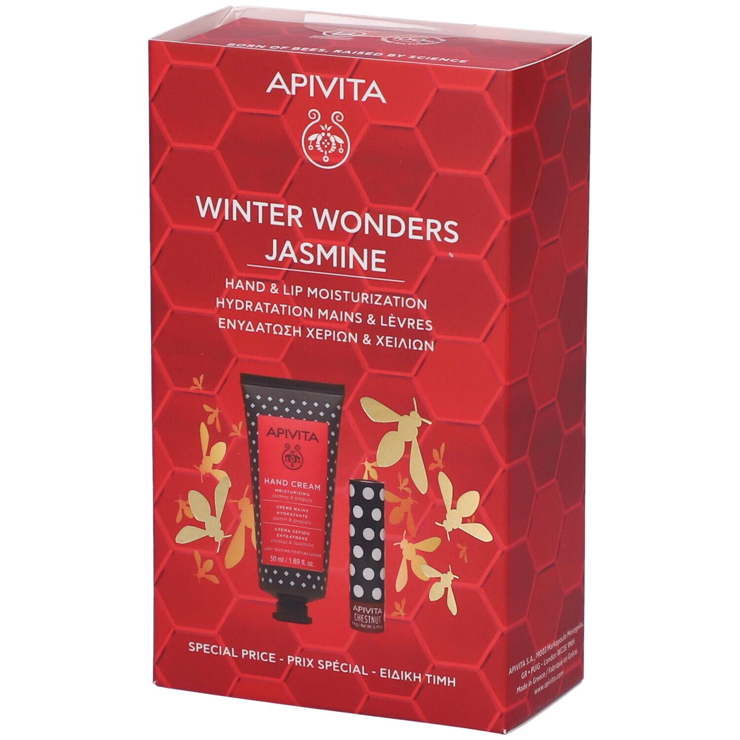 Apivita Promo Xmas Crema Mani Idratante + Balsamo Labbra