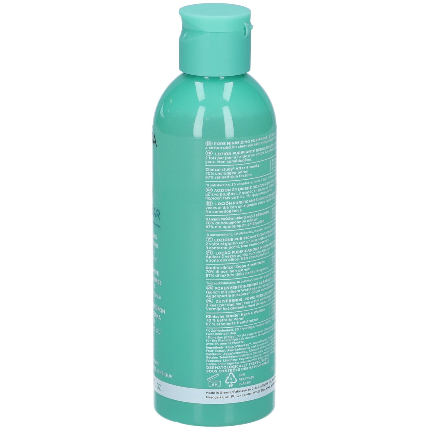 Apivita Just Bee Clear Lozione Purificante Minimizza Pori