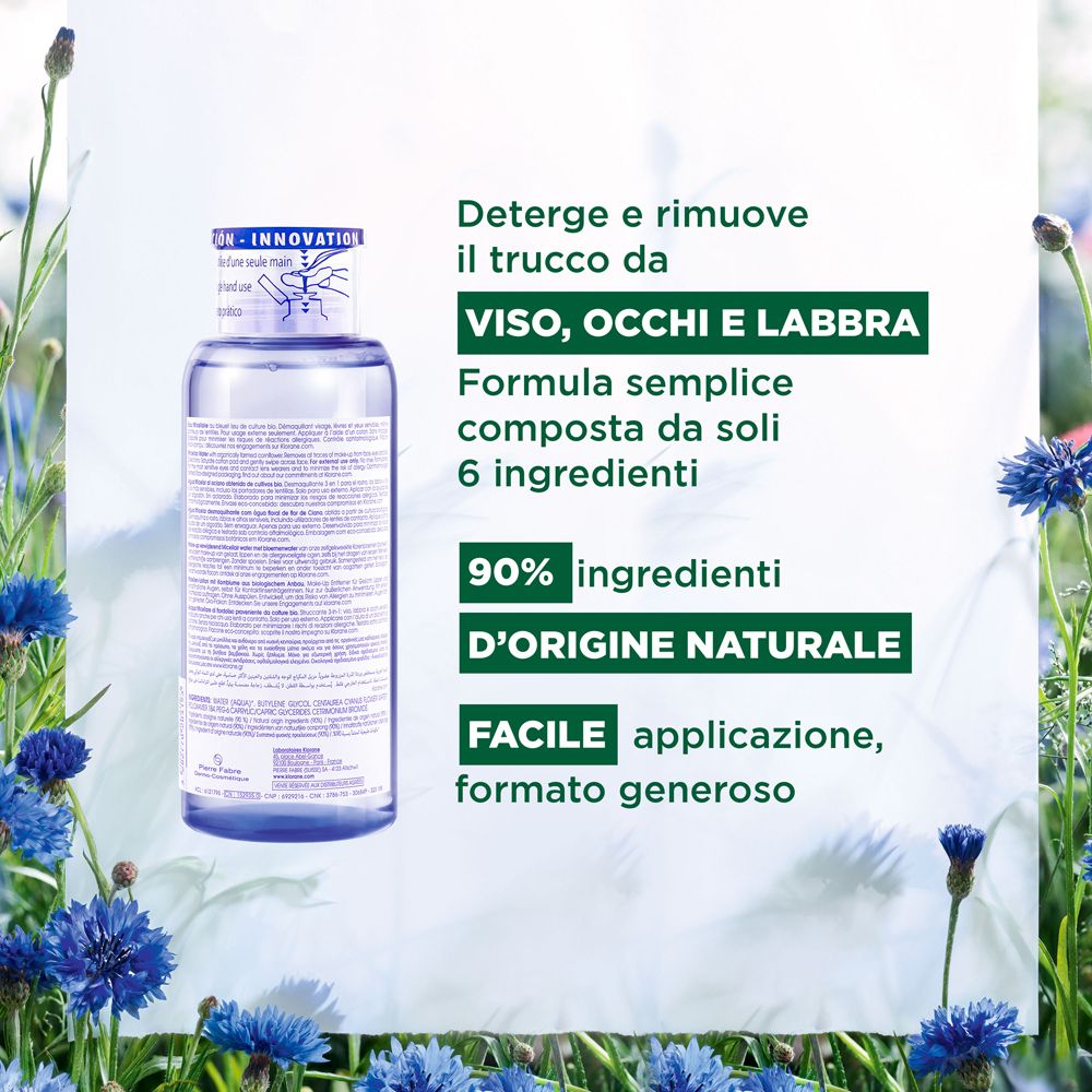 Klorane Acqua Micellare Struccante Al Fiordaliso Bio