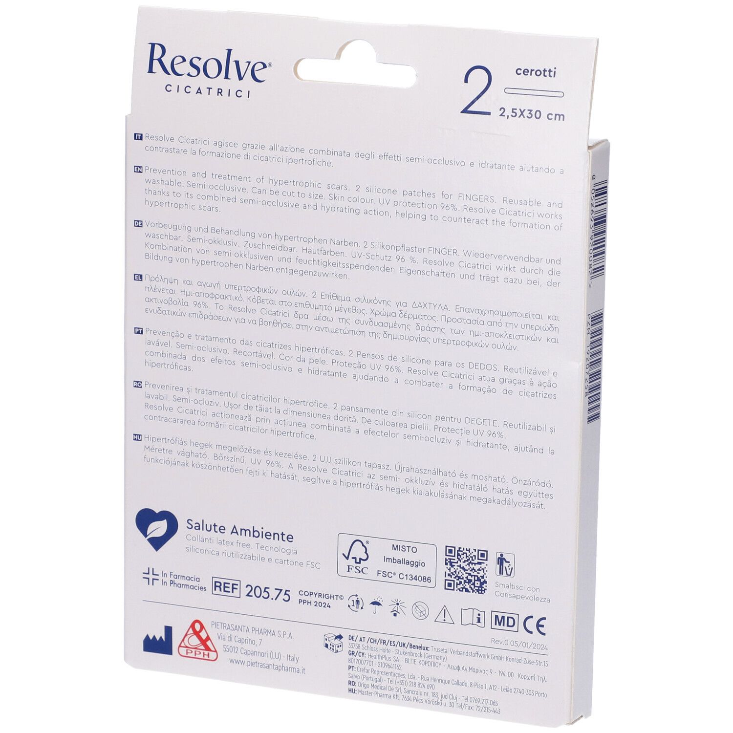 Cerotto Siliconico Dita Master-aid Resolve 2,5x30cm 2 Pezzi