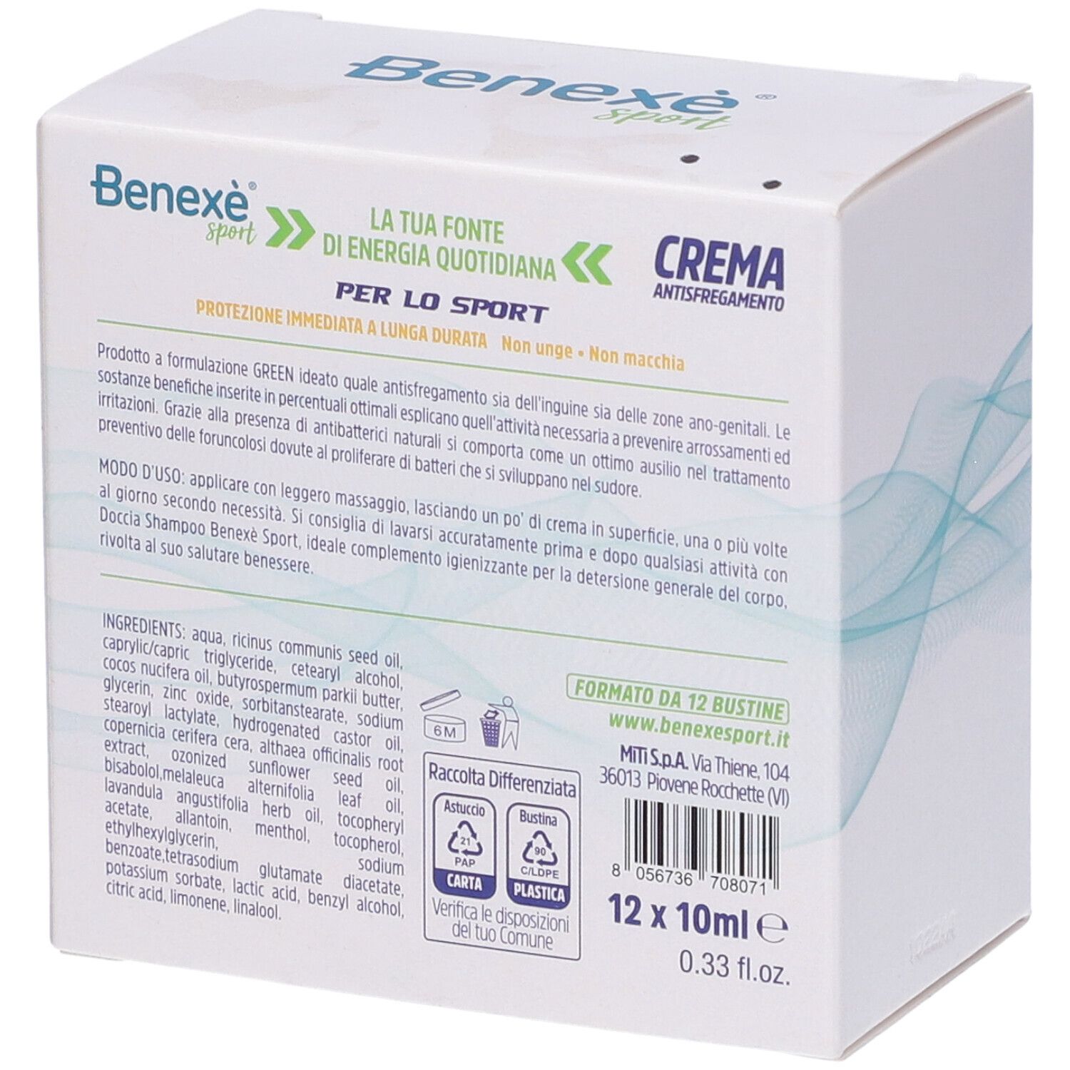 Benexé Sport Crema Antisfregamento Bustine