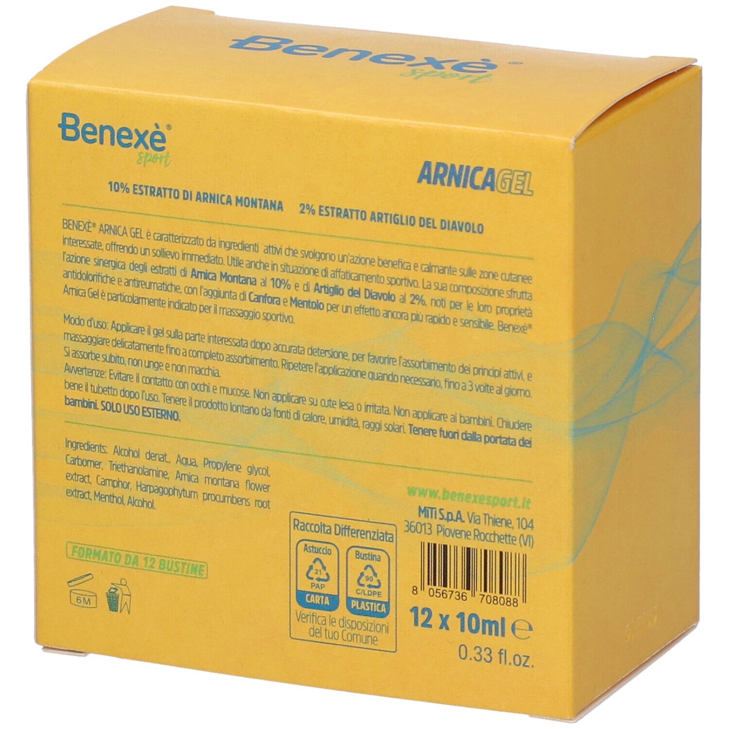 Benexé Sport Arnica Gel Bustine