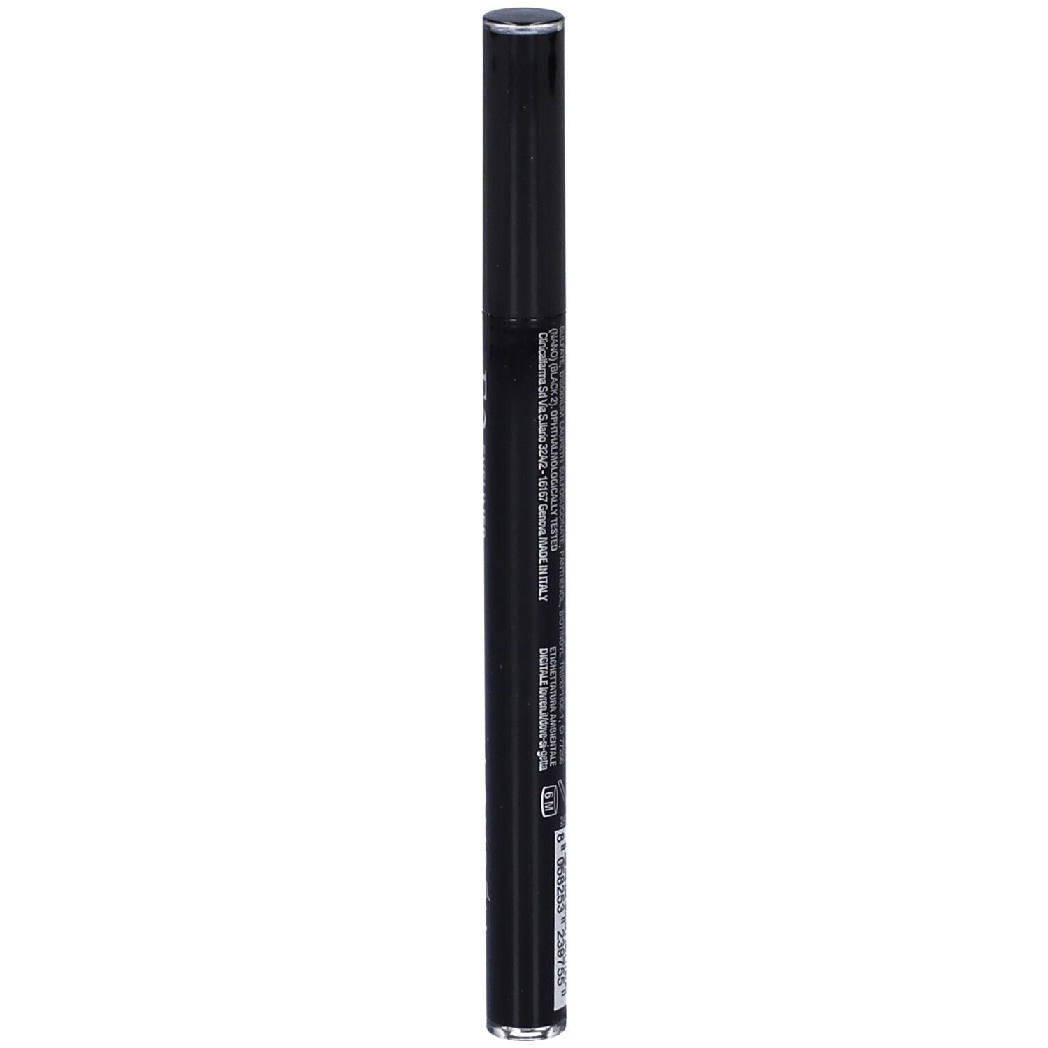 Matita eyeliner nera. Retro con testo. Marchio: Lovren.
