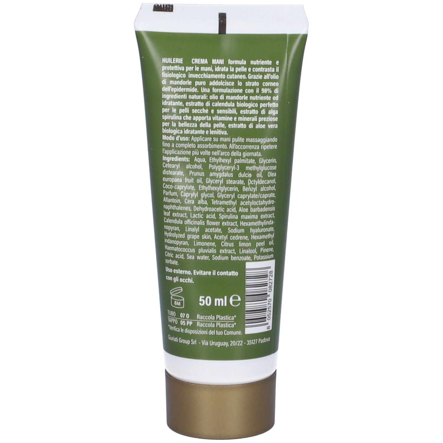 Huilerie Crema Mani con Olio di Mandorle