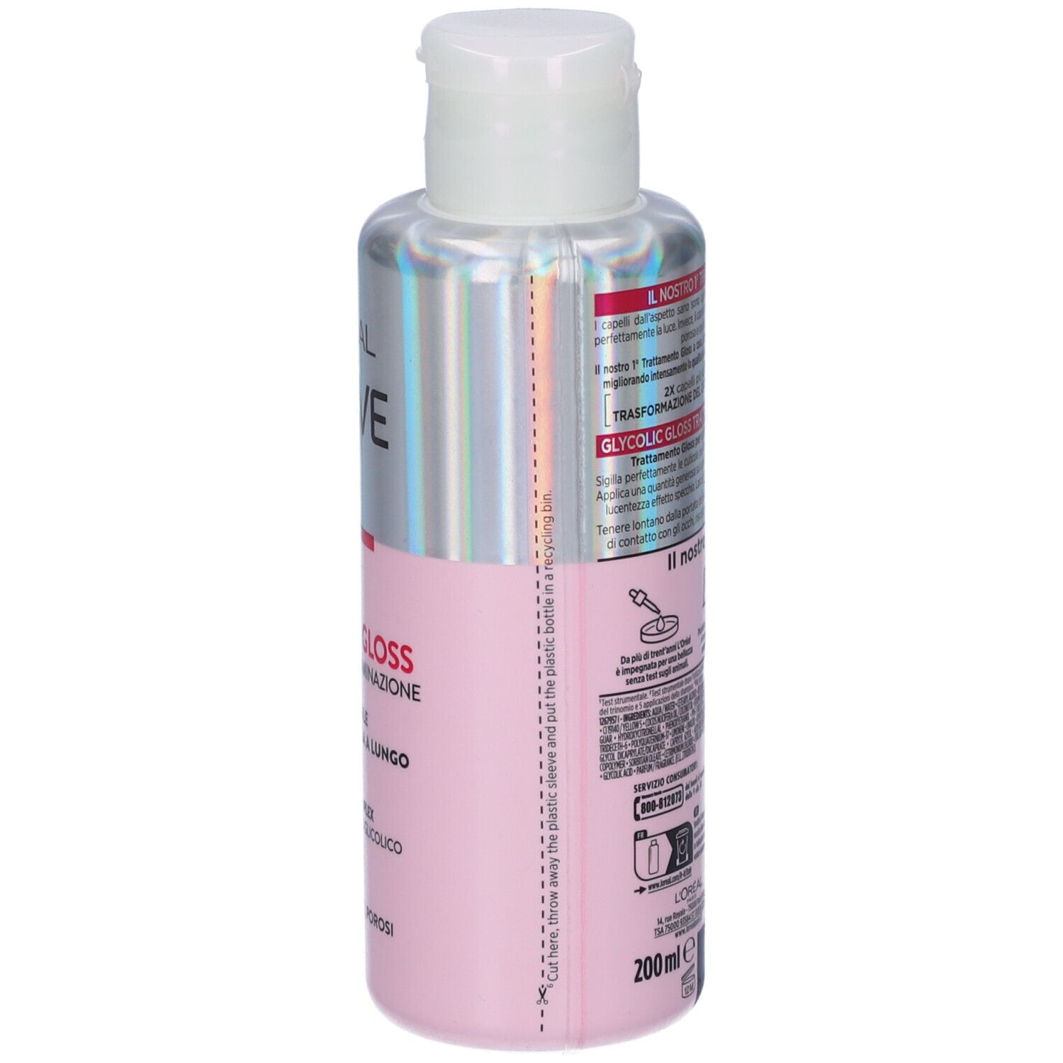 L´Oreal Elvive Glycolic Gloss Trattamento Laminazione 5 Minuti per Capelli Spenti