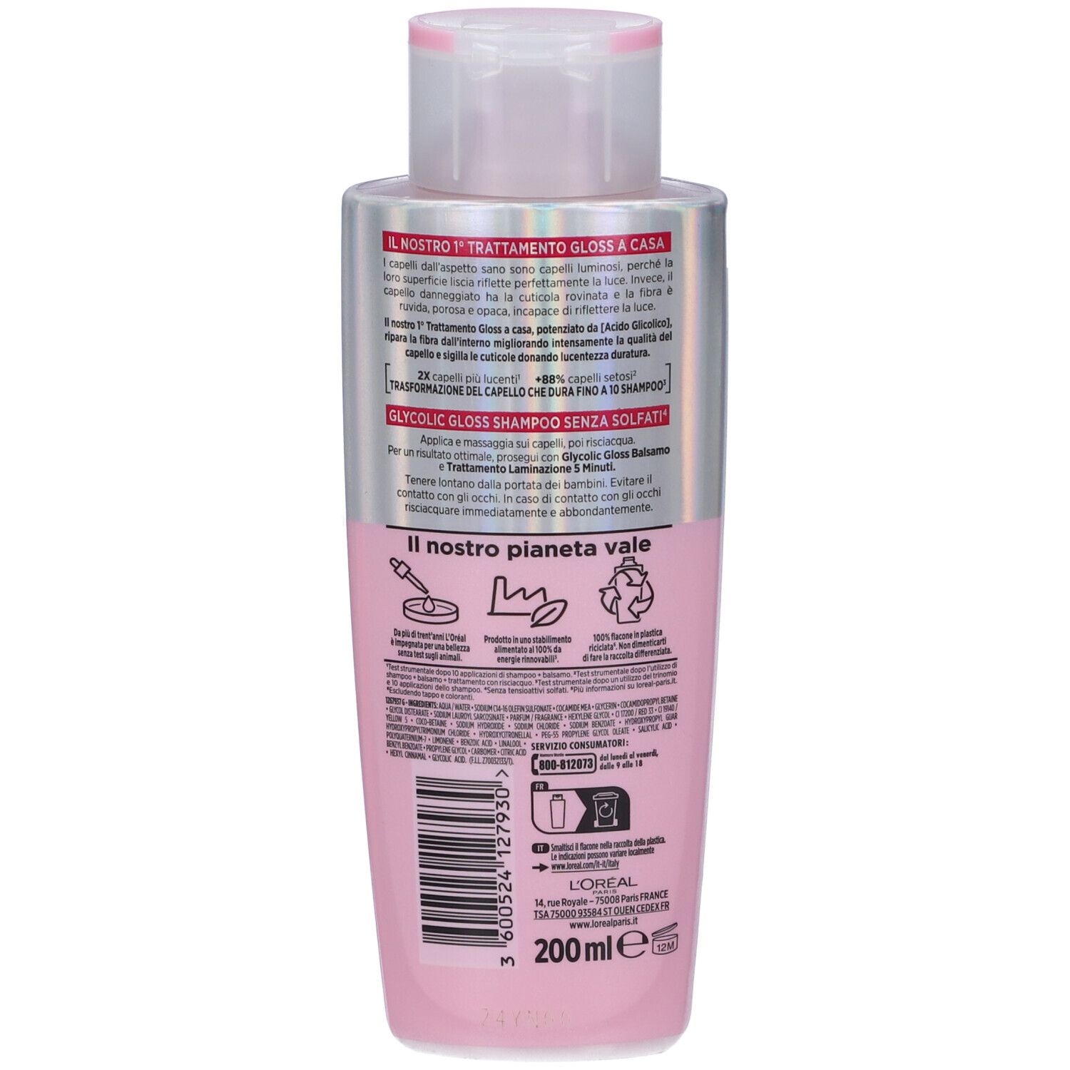L´Oreal Elvive Glycolic Gloss Shampoo per Capelli Spenti