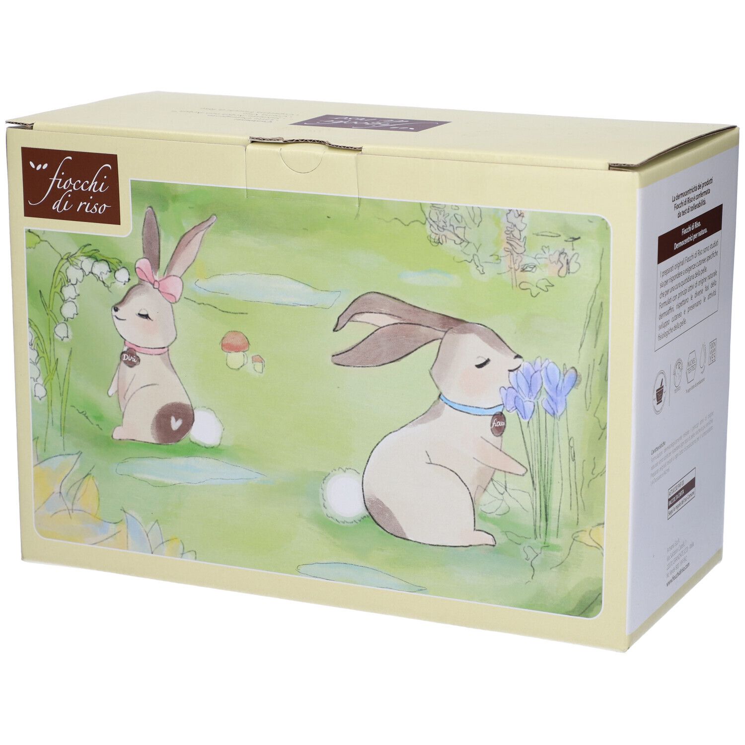 Fiocchi Di Riso Cofanetto Relax Latte Detergente + Crema Viso Protettiva + Salviette Detergenti + Copertina