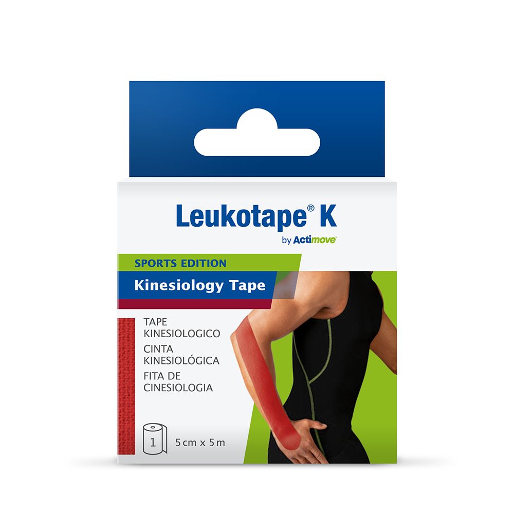 Actimove Sports Edition, Leukotape K tape kinesiologico color rosso