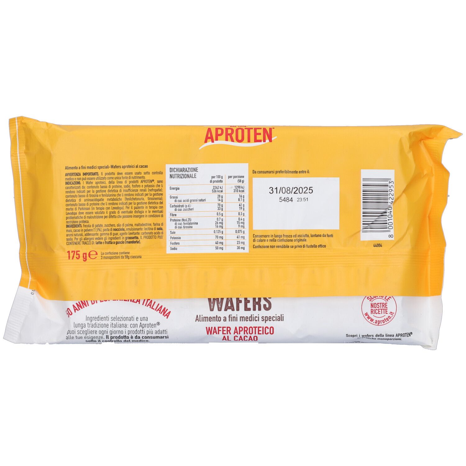 Aproten Wafer Cacao 175 G