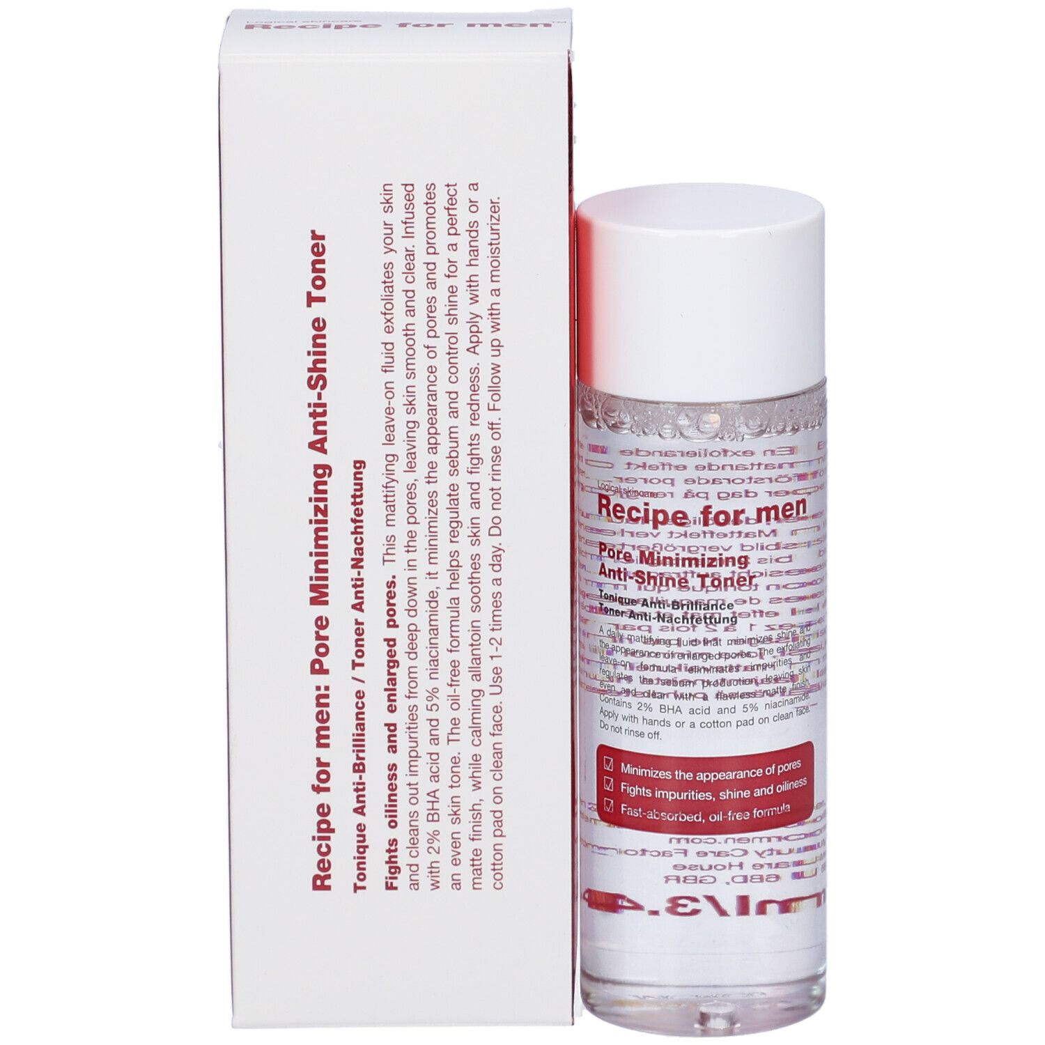 Recipe For Men Pore Minimizing Tonico Anti-Lucidità
