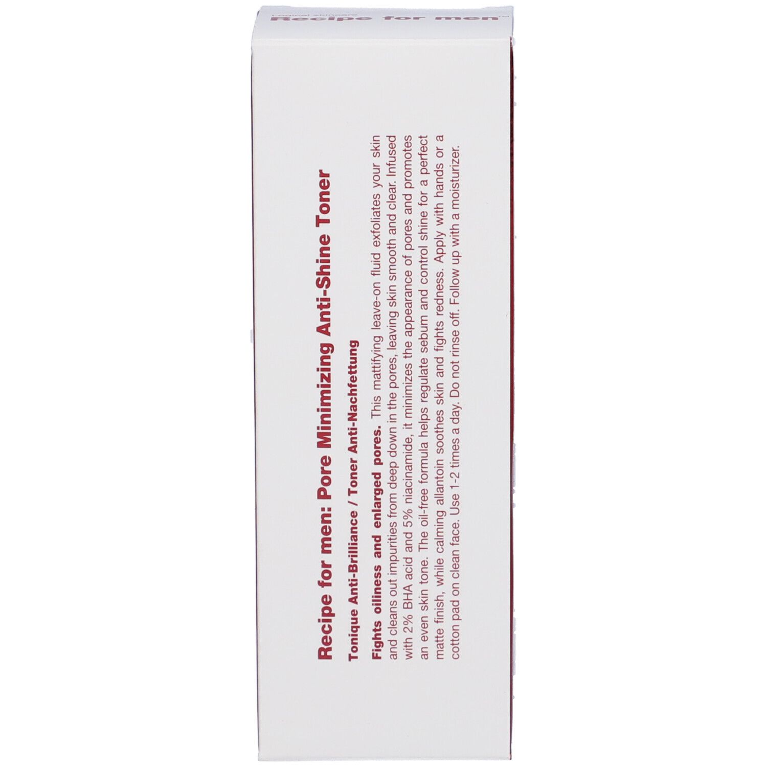 Recipe For Men Pore Minimizing Tonico Anti-Lucidità