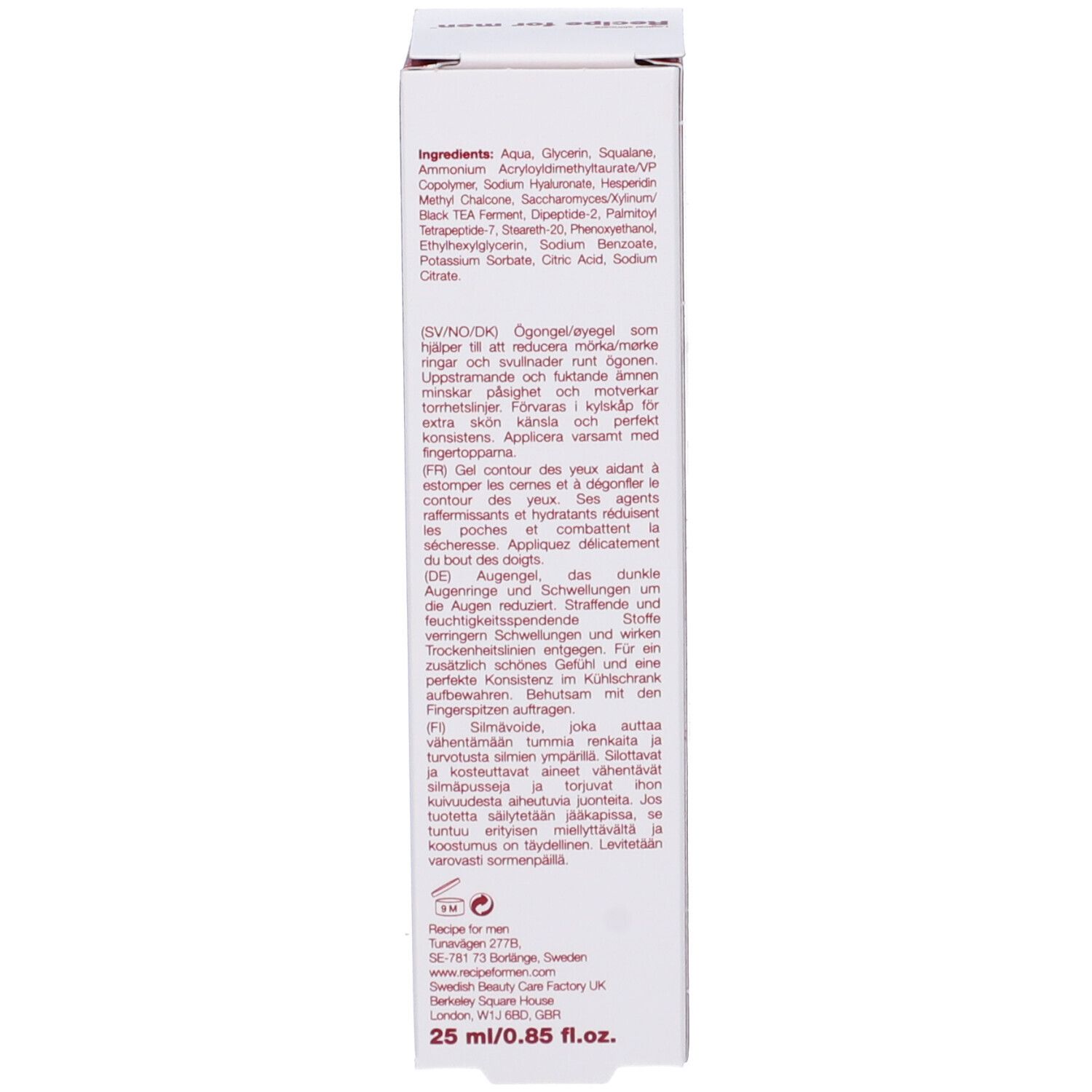 Recipe For Men Gel Occhi