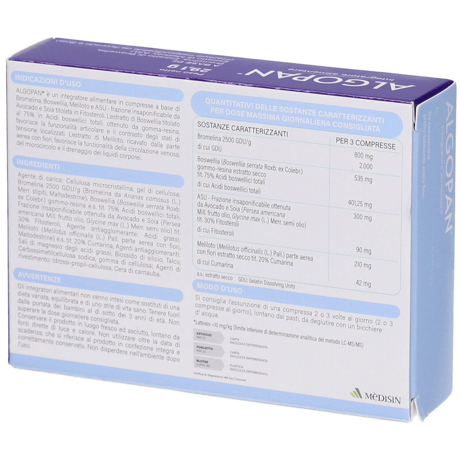 Algopan 30 Compresse