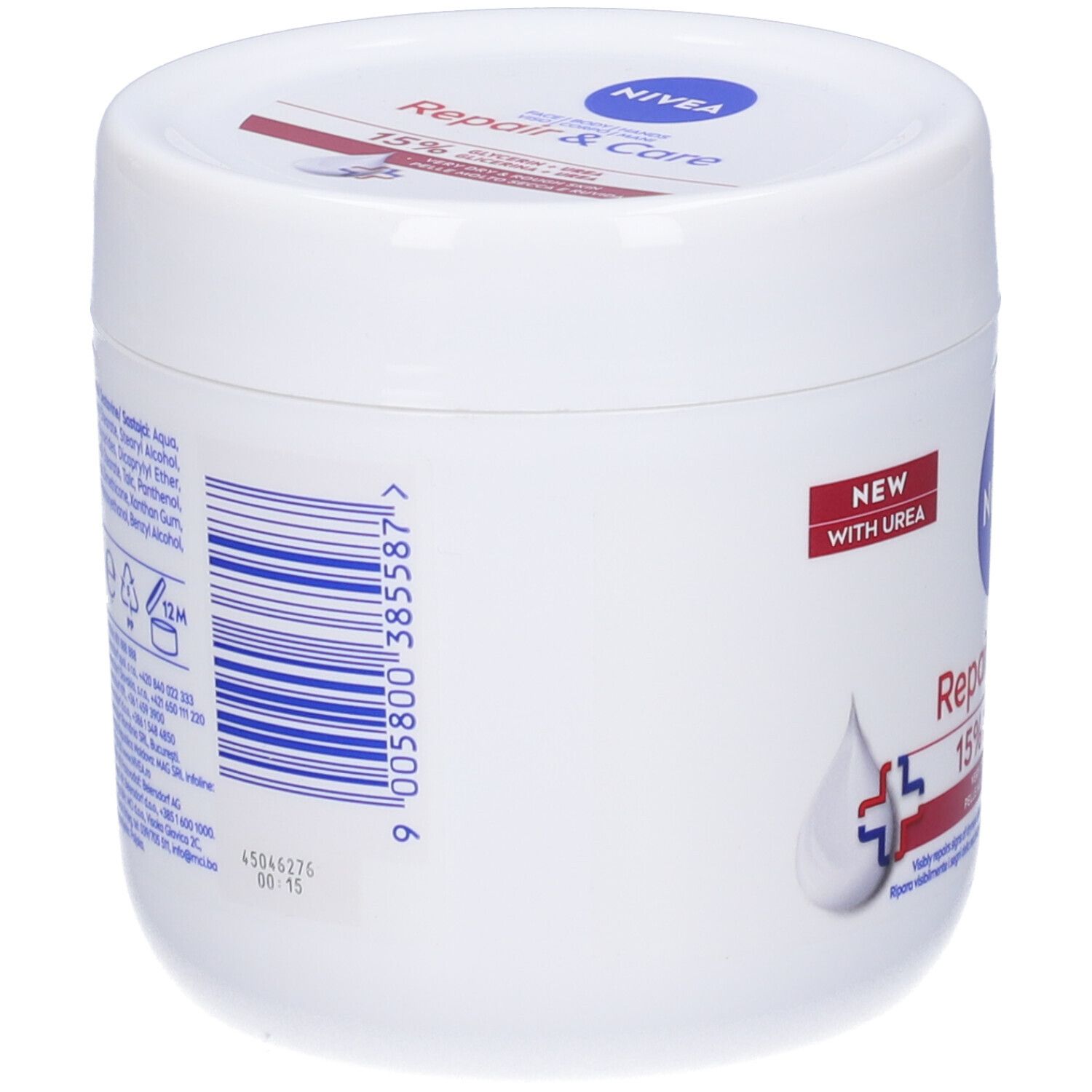 Nivea Crema Corpo Repair & Care Urea 400 ml, Crema multiuso idratante per pelle molto secca e ruvida