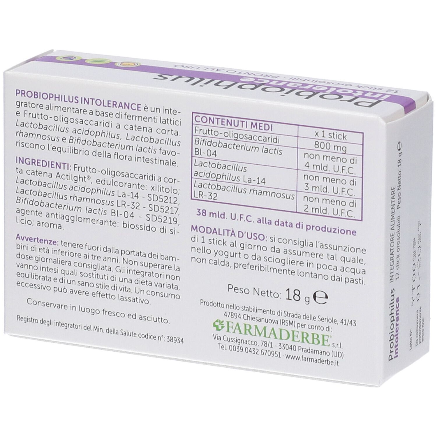 Probiophilus Intollerance 12 Stick Pack