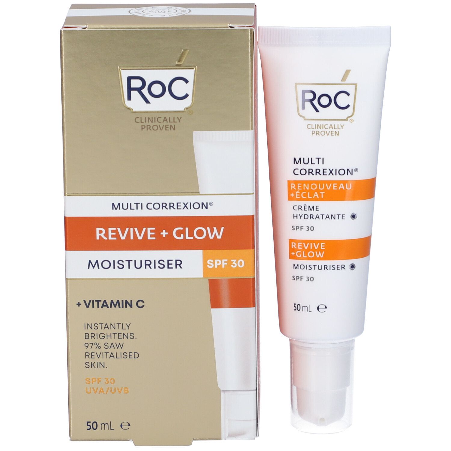 ROC Multi Correxion Revive + Glow Crema Idratante SPF30