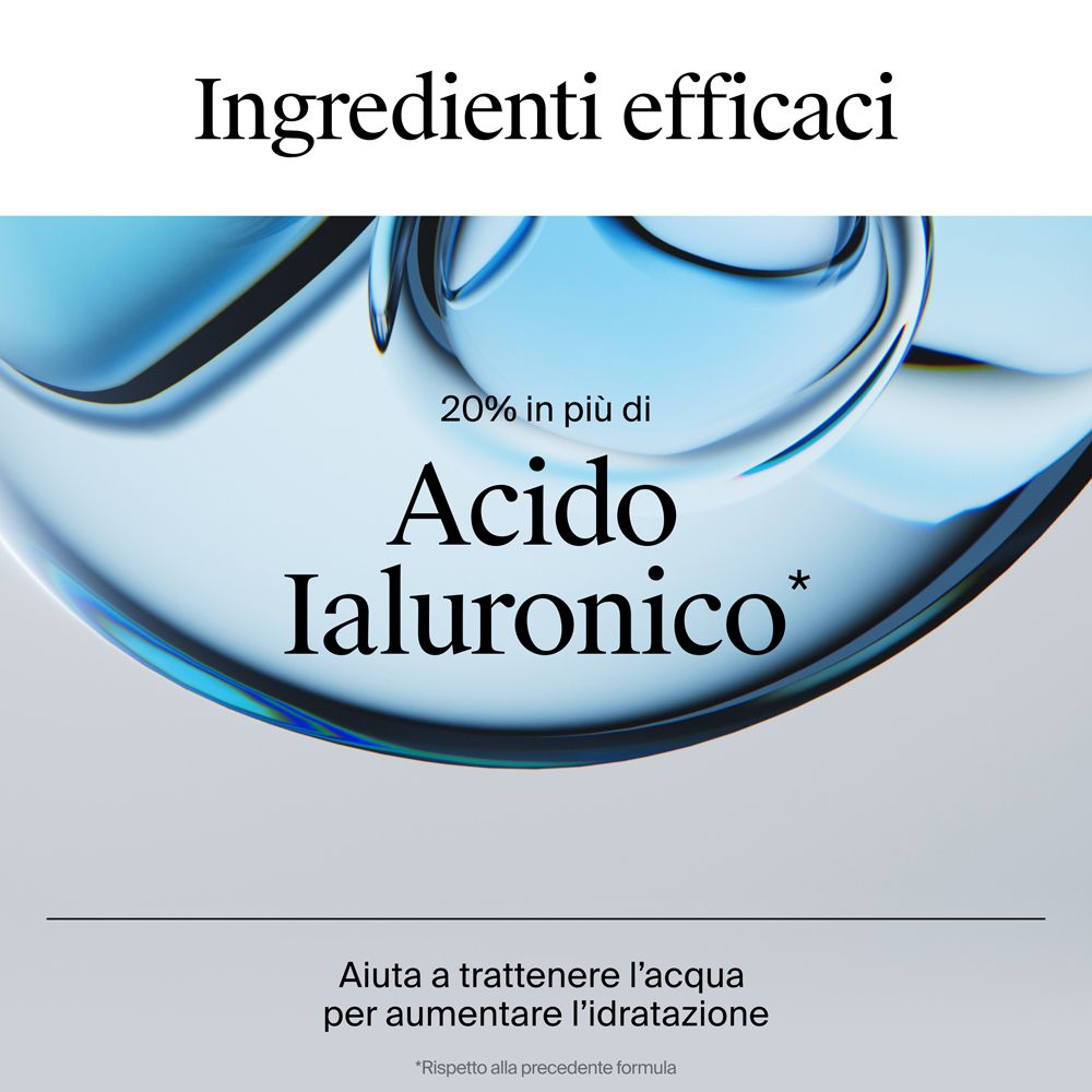 Primo piano di gocce di acido ialuronico.