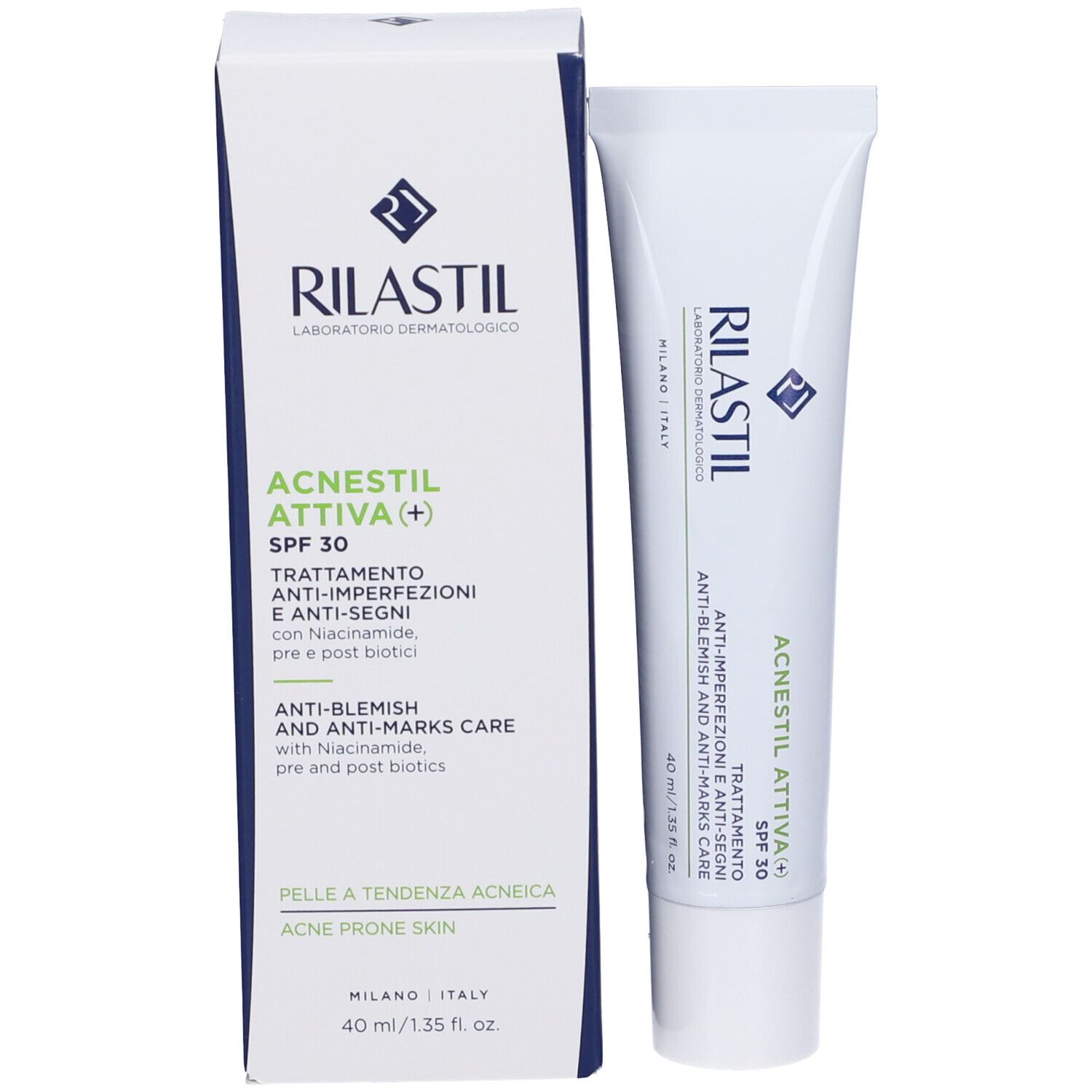 Rilastil Acnestil Attiva+ Trattamento Anti-Imperfezioni Anti-Segni Crema SPF30