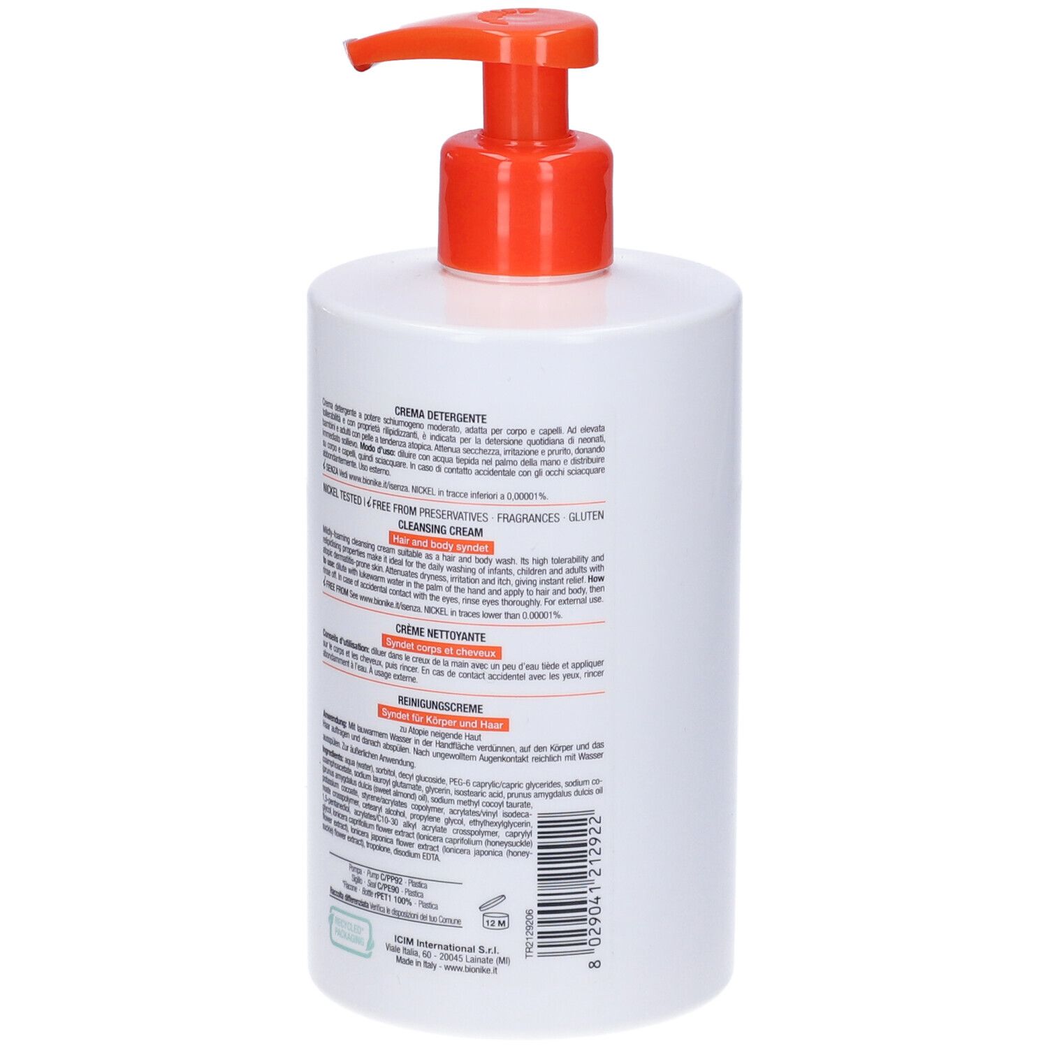 Bionike Triderm A.D. Crema Detergente