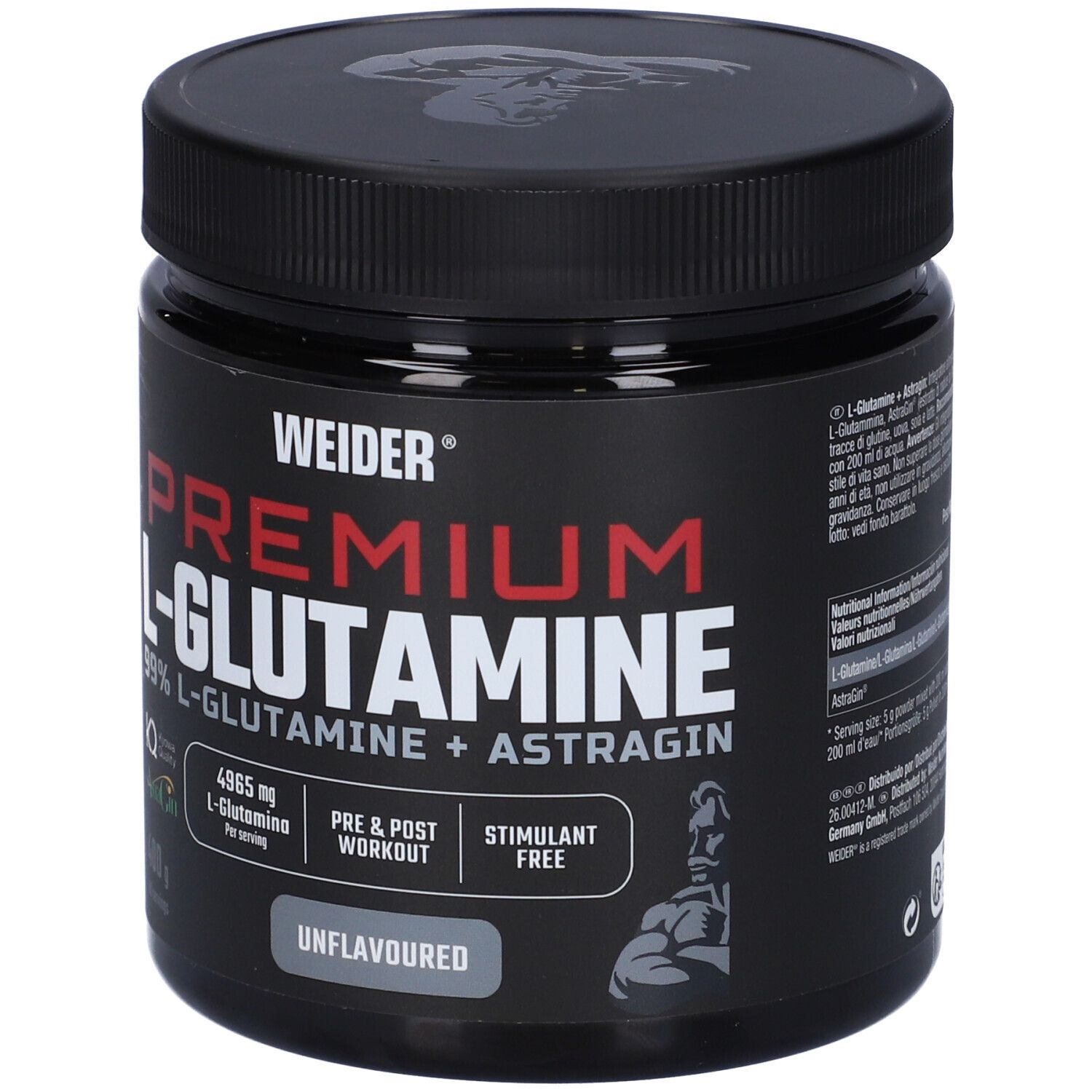 Weider Premium L-Glutamina + AstraGin Neutral Polvere