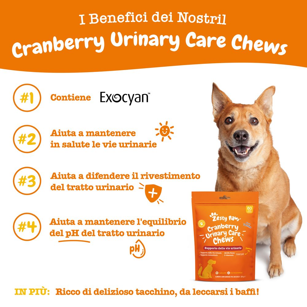 Zesty Paws® Cranberry Urinary Support Integratore Supporto delle vie urinarie