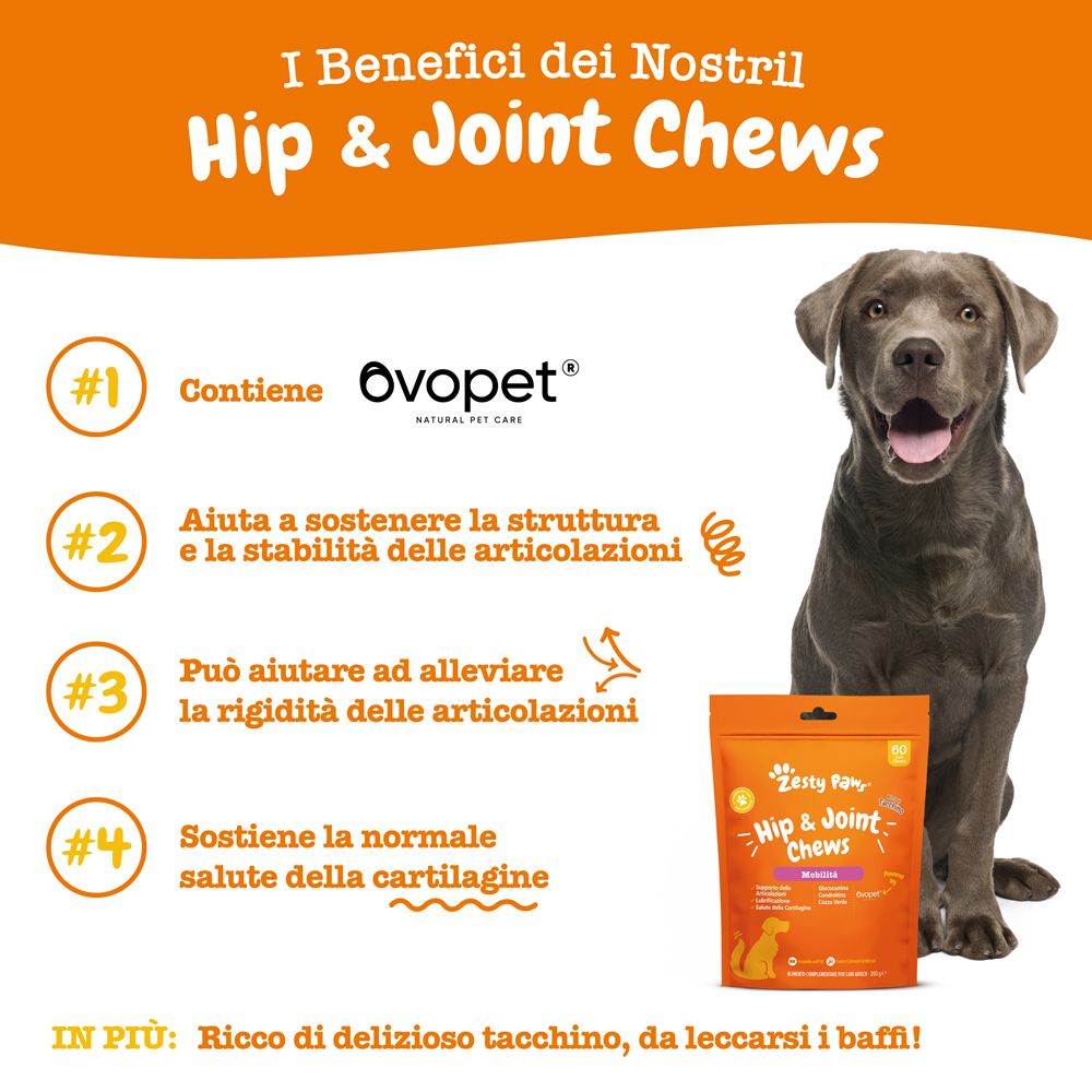 Zesty Paws® Hips & Joint Chews Integratore Mobilità