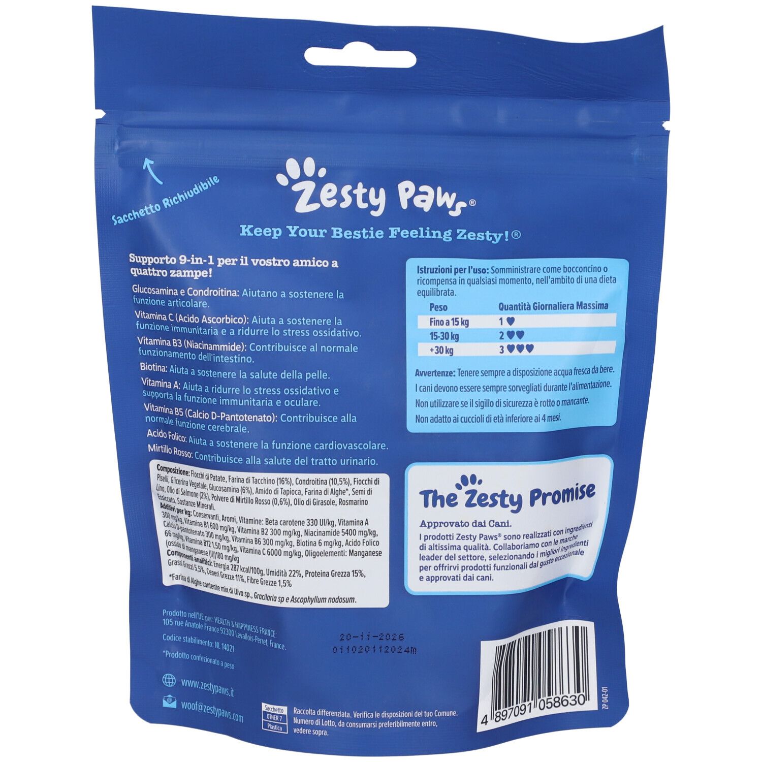 Zesty Paws® Senior Advanced  9 in 1 Chews Integratore Multifunzionale