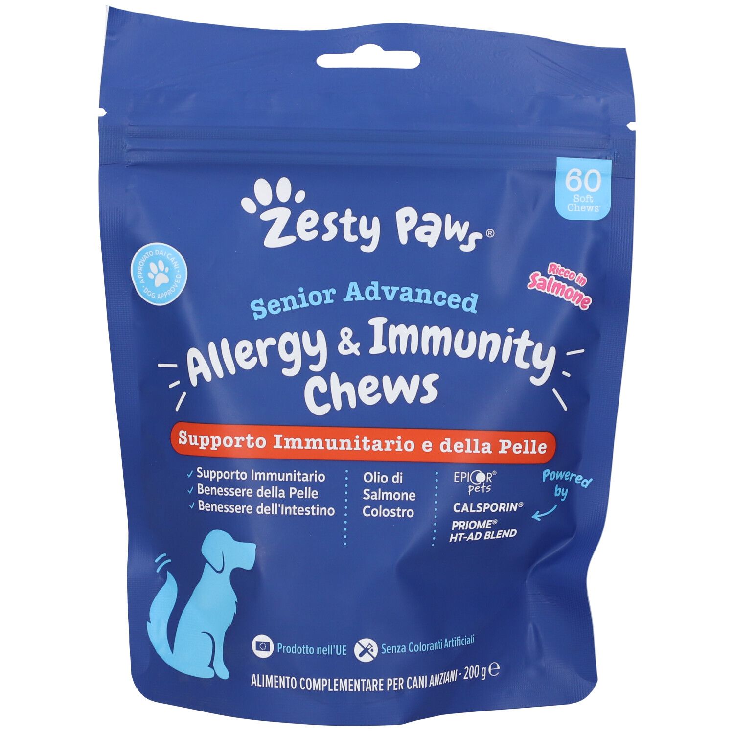 Zesty Paws® Senior Allergy & Immunity Chews Integratore Supporto immunitario e della pelle