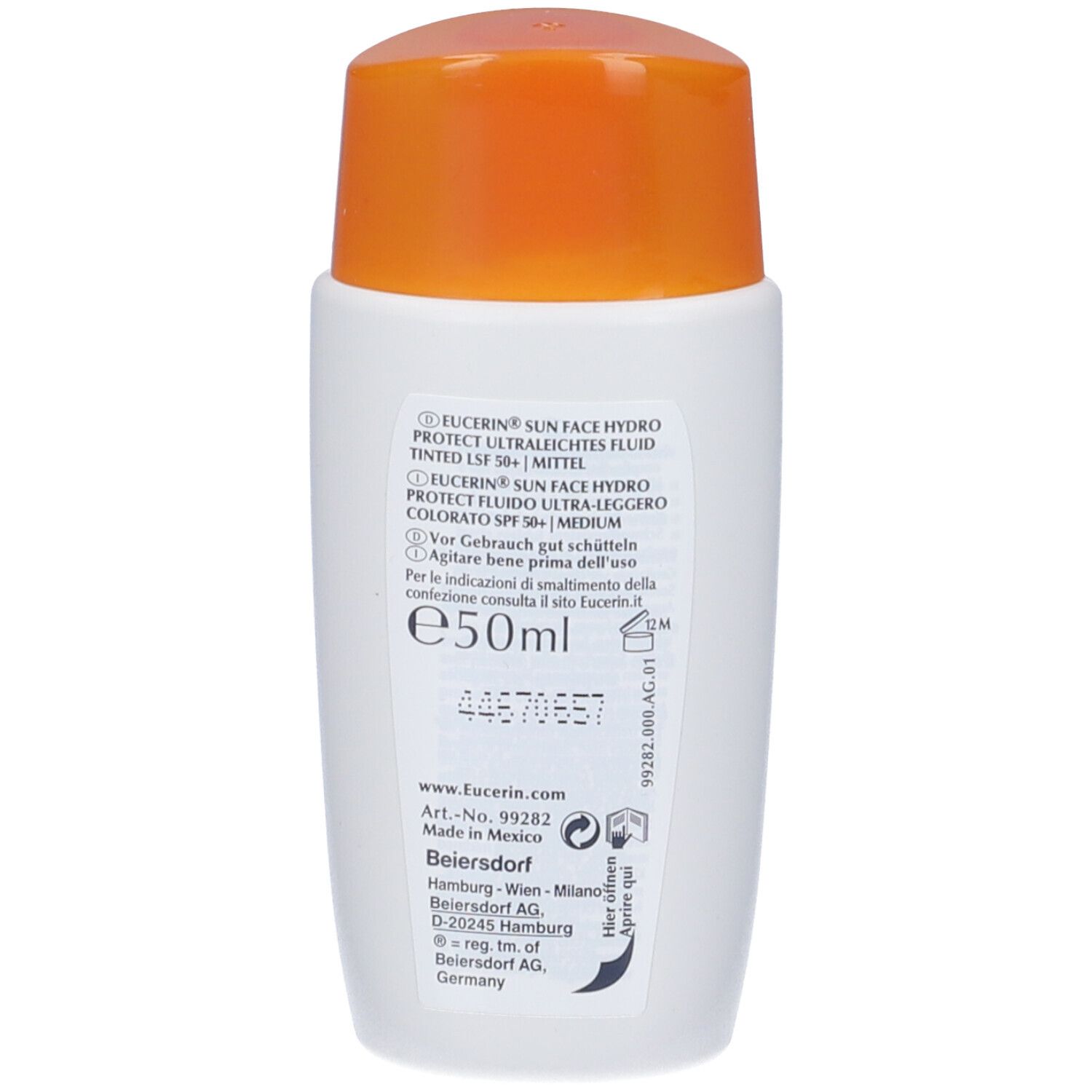 Eucerin Hydro Protect Fluido Ultra-Leggero Colorato SPF50+ Tonalità Media - risparmia il 10% con il codice: eucerin10