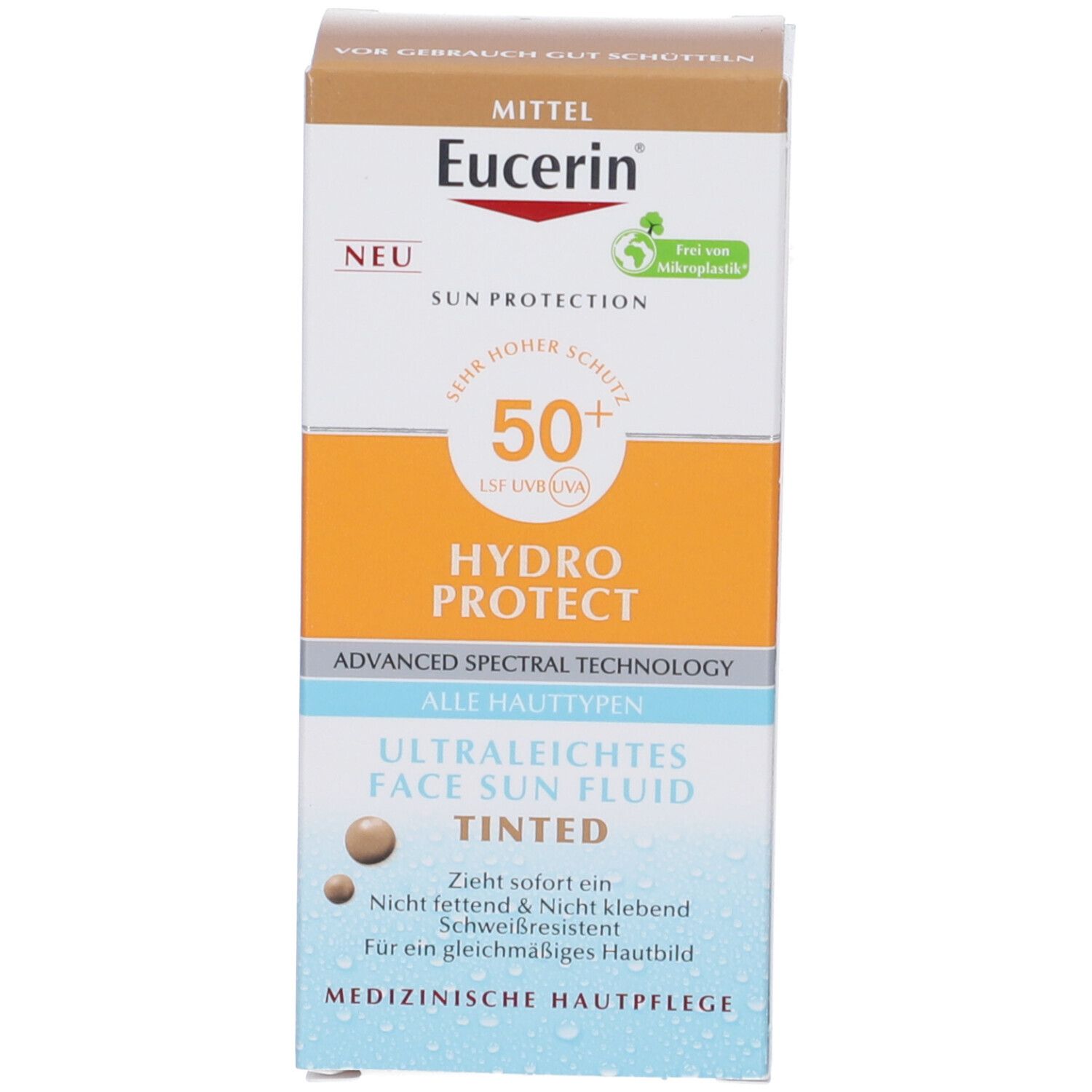 Eucerin Hydro Protect Fluido Ultra-Leggero Colorato SPF50+ Tonalità Media - risparmia il 10% con il codice: eucerin10