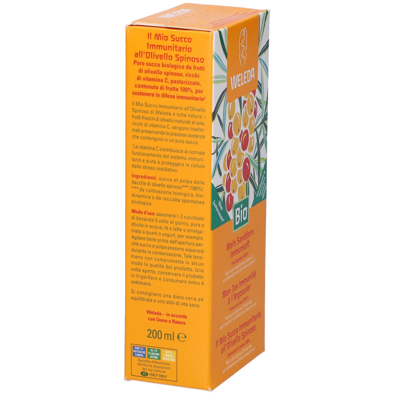 Olivello Spinoso Vital Succo Il Mio Succo Immunitario All'Olivello Spinoso - risparmia il 10% con il codice: 10WELEDA